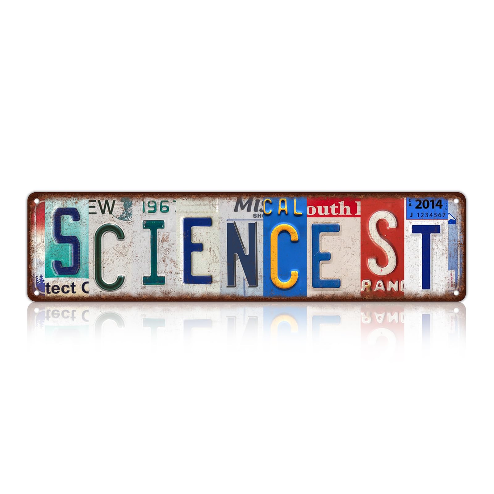 Vintage Science St Wall Decor Street Signs Home Bar Coffee Metal Tin Signs 16 x 4 Inches