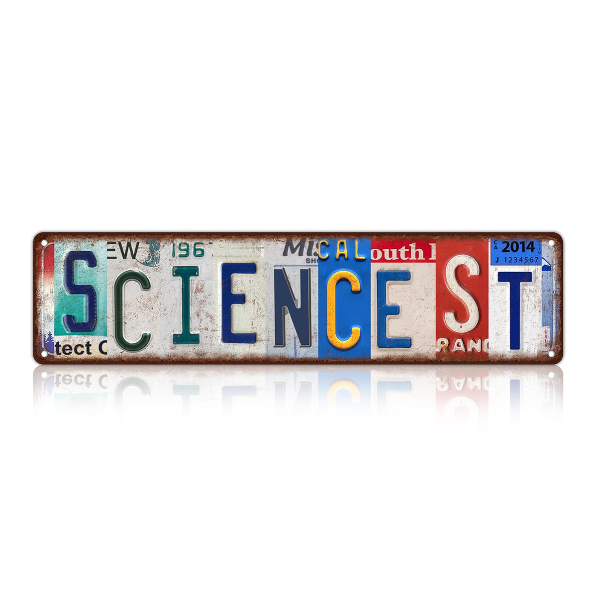 Vintage Science St Wall Decor Street Signs Home Bar Coffee Metal Tin S ...