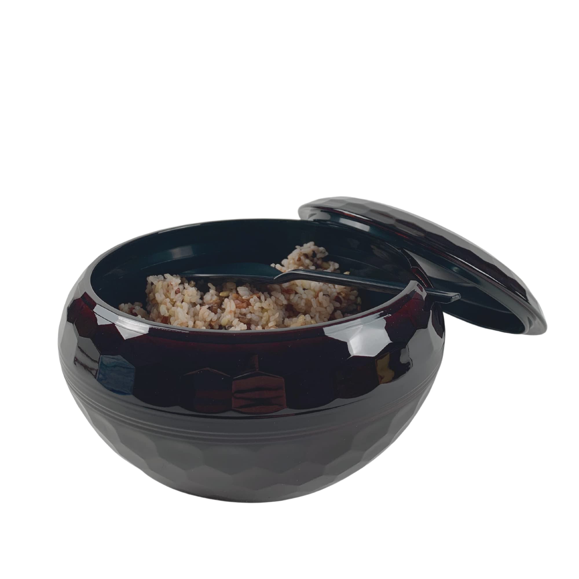 Japanbargain 2073, Rice Serving Bowl With Lid And Rice Paddle Scoop Japanese Ohitsu Chinese Asian Restaurant Rice Container, Sma