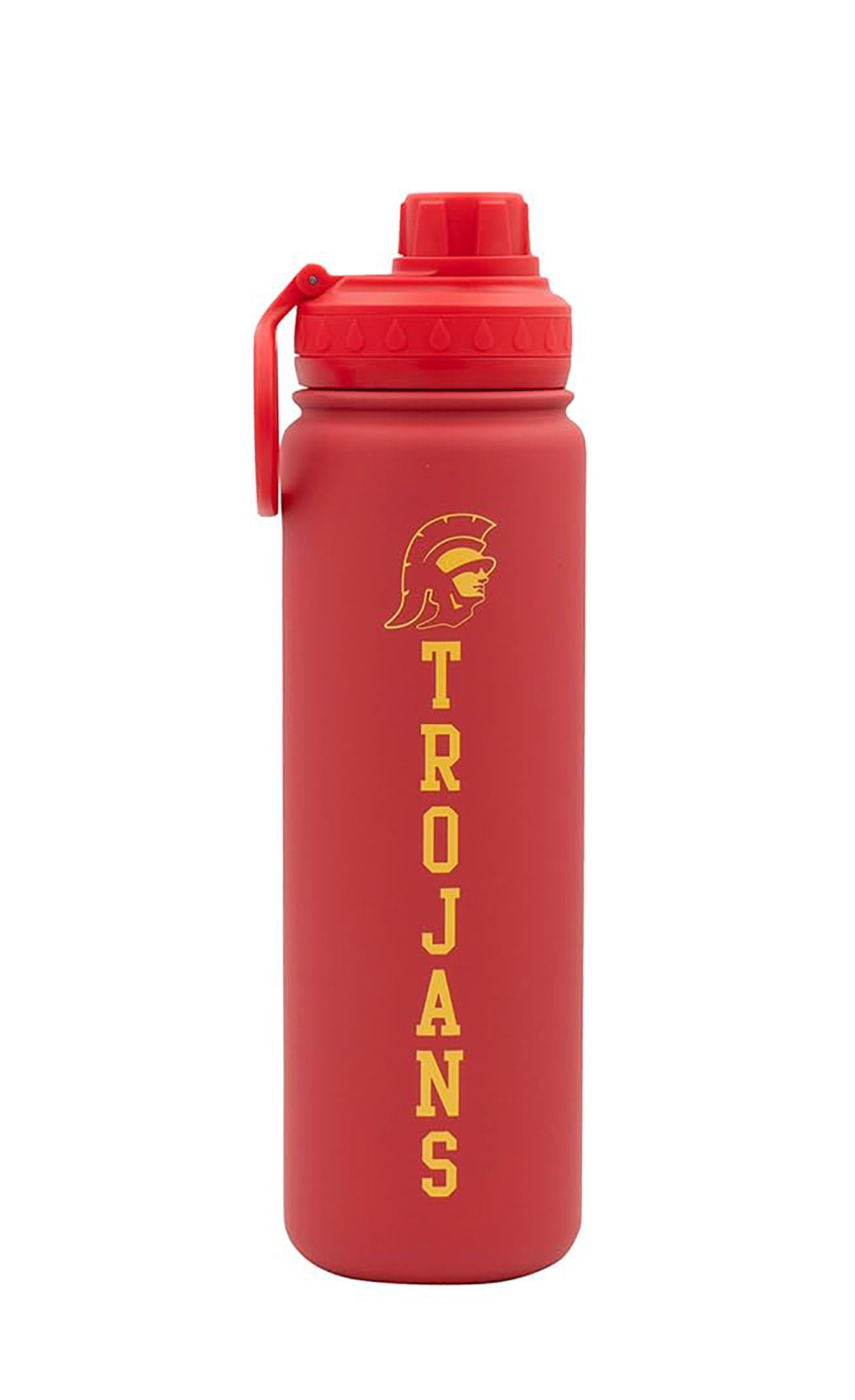 Decorvo Southern California Water Bottle - Red Double Walled Stainless Steel 24 oz Keeps Drinks Cold or Hot