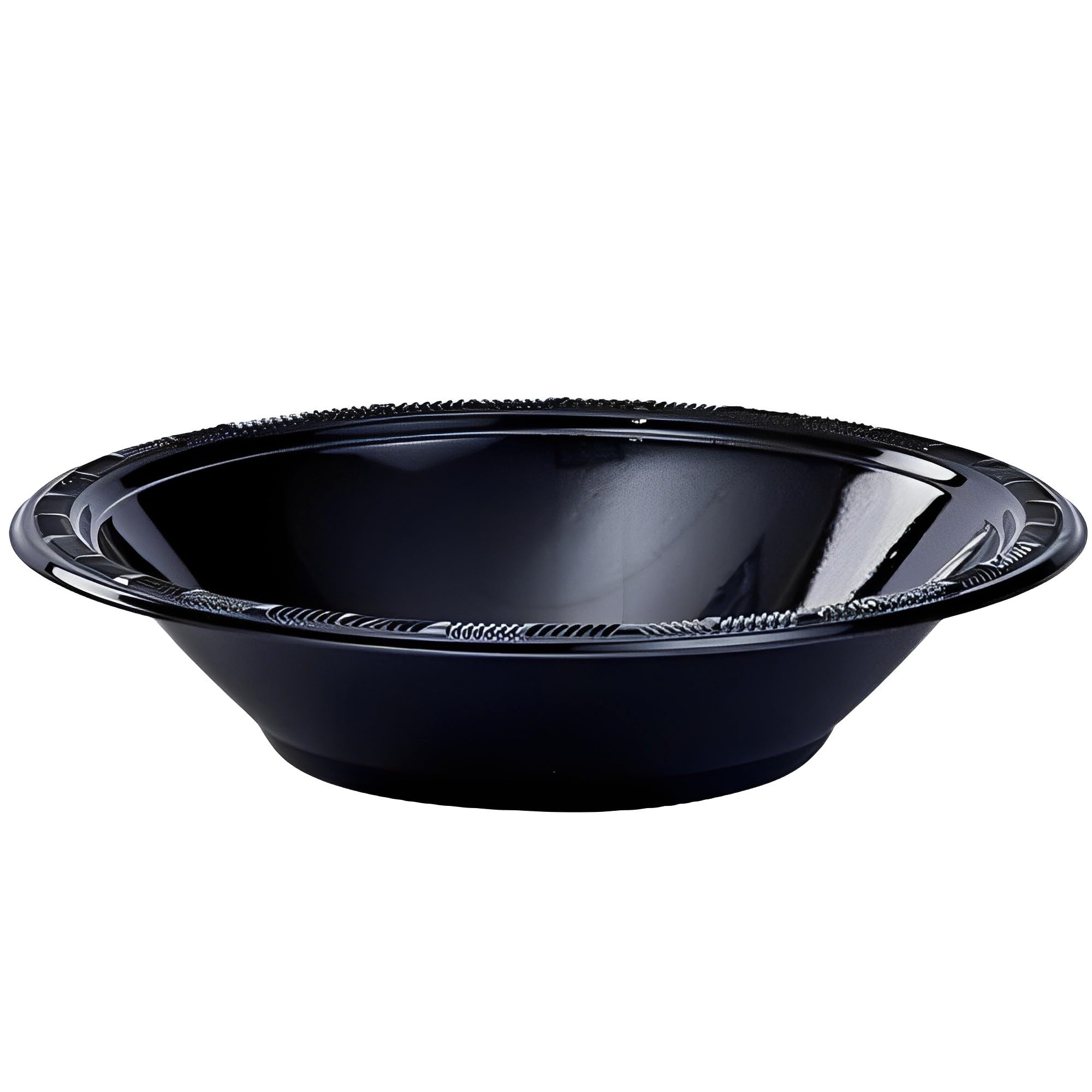 Hanna K. Signature Collection Black Plastic Bowl - 15 Oz (1 Count) -Bold, Chic & Stylish Design - Leak-Proof & Durable - Perfect