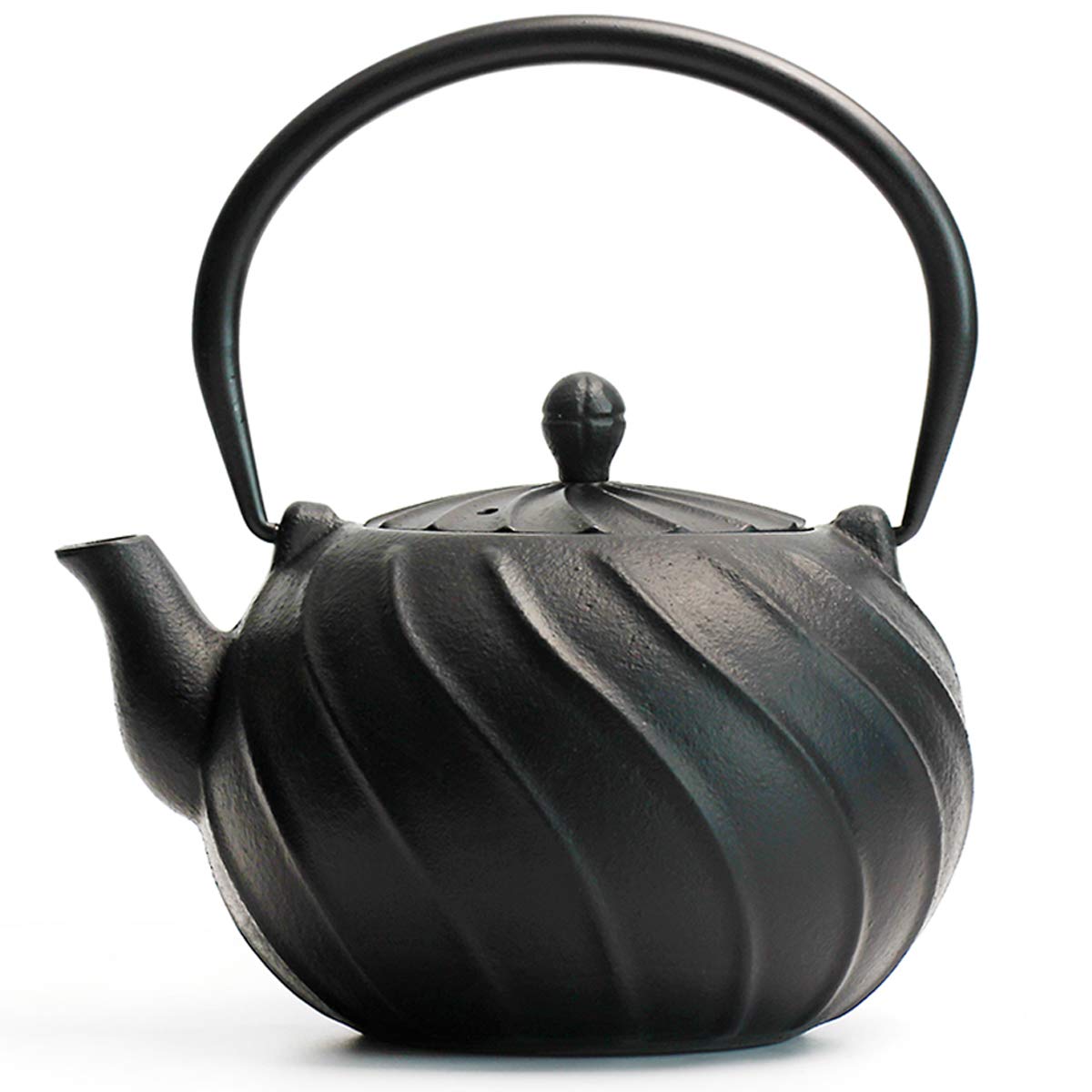 Tea Kettle, TOPTIER Japanese Cast Iron Teapot with Infuser, Cast Iron Tea Kettle Stovetop Safe, Wave Design Teapot Coated with E