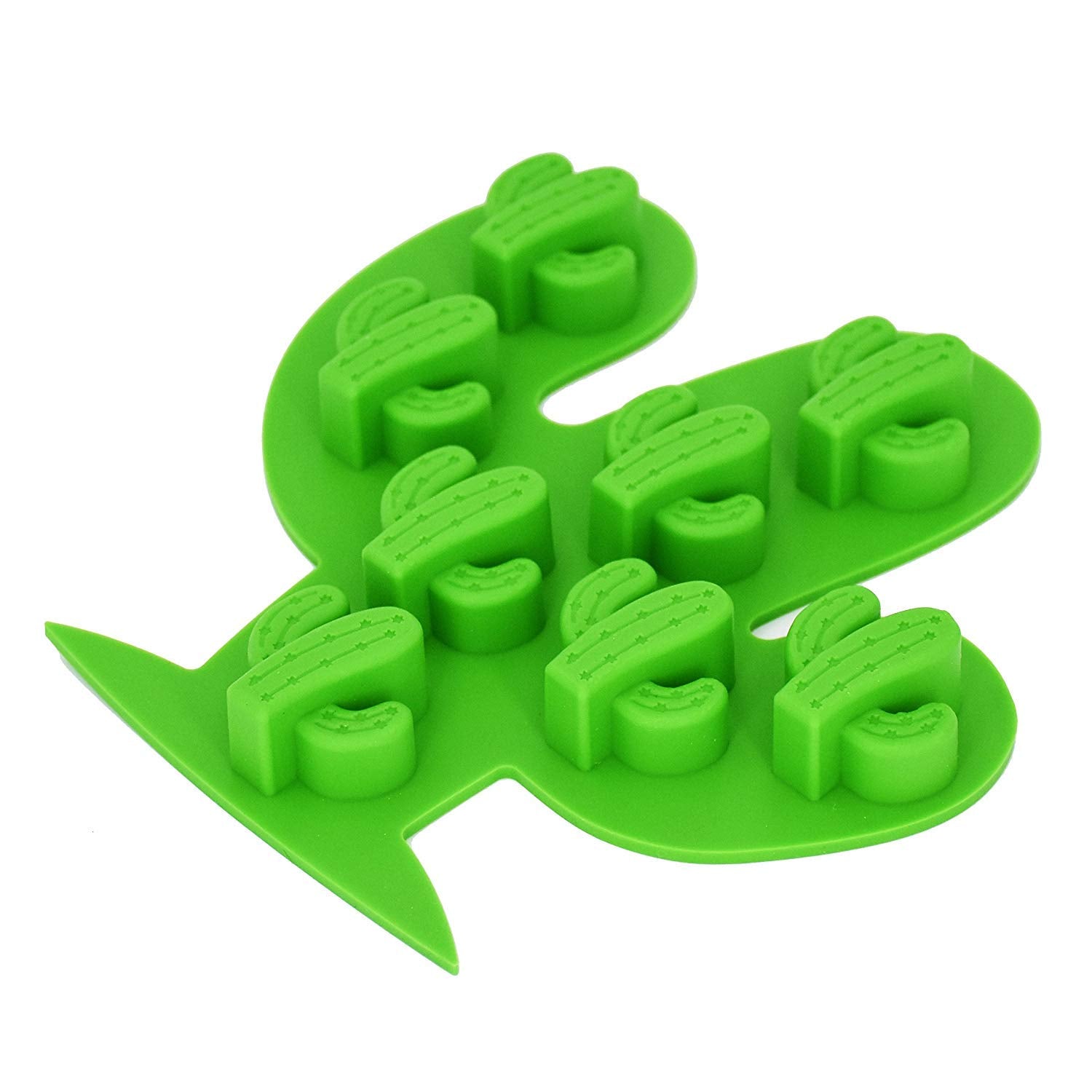 Fewo 2Pcs Mini Cactus Ice Cube Tray, Cacti Silicone Molds Set For Chocolate Candy Cake Cupcake Soap Baking Jello Cookie Wax Cray