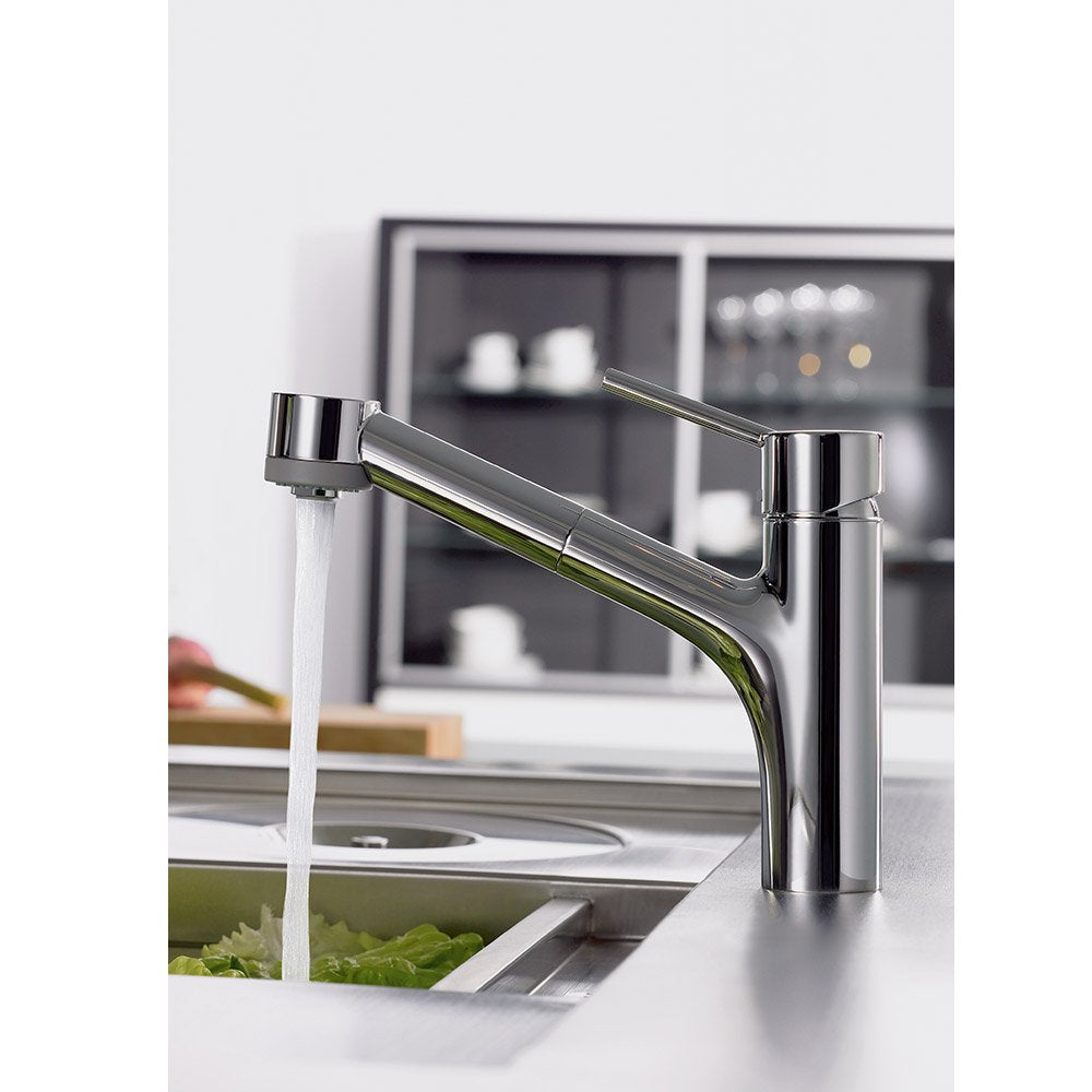 Hansgrohe Talis S Chrome Single-Handle Kitchen Faucet, Kitchen Faucets With Pull Out Sprayer, Faucet For Kitchen Sink, Chrome 06
