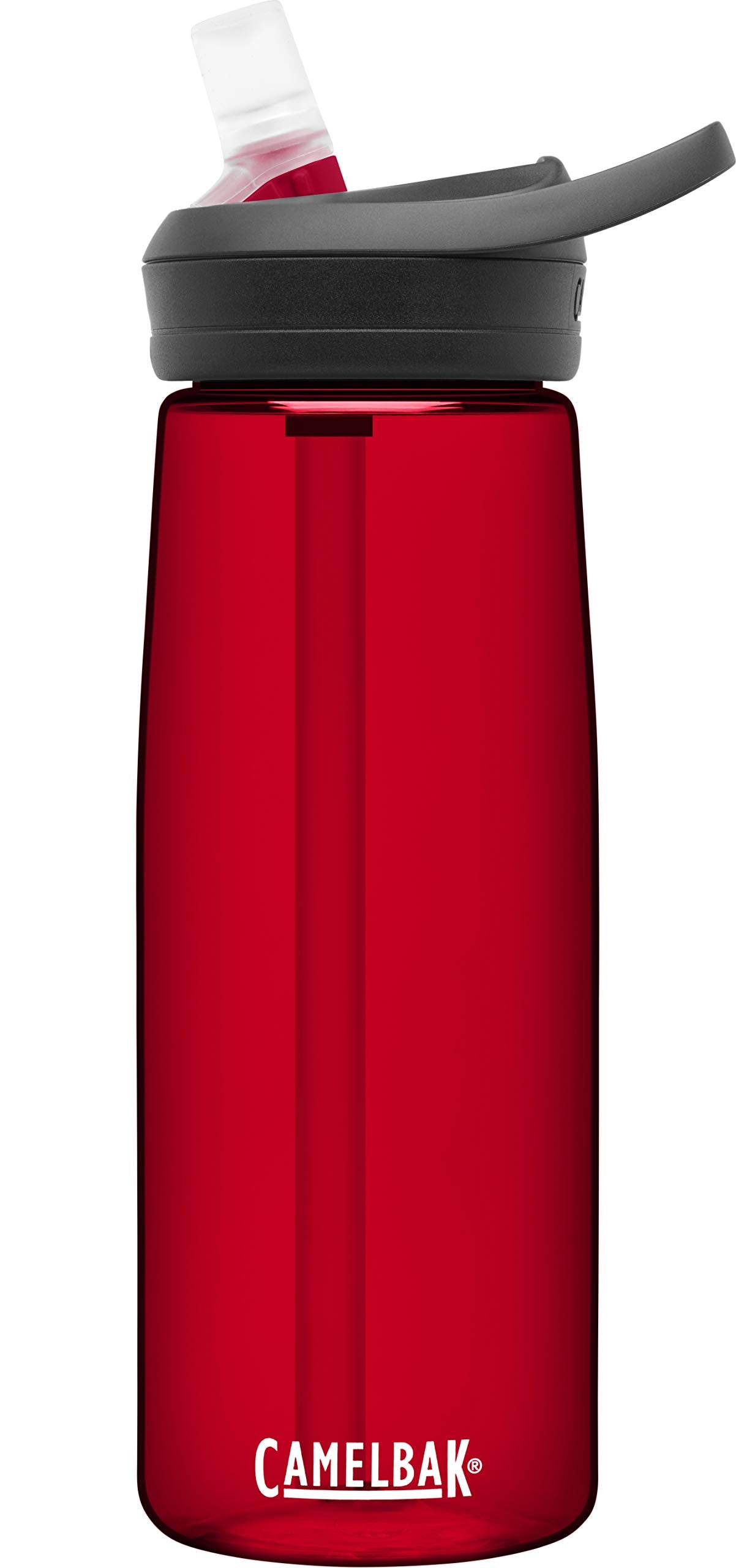 CamelBak eddy+ Water Bottle with Tritan Renew - Straw Top 25oz, Cardinal