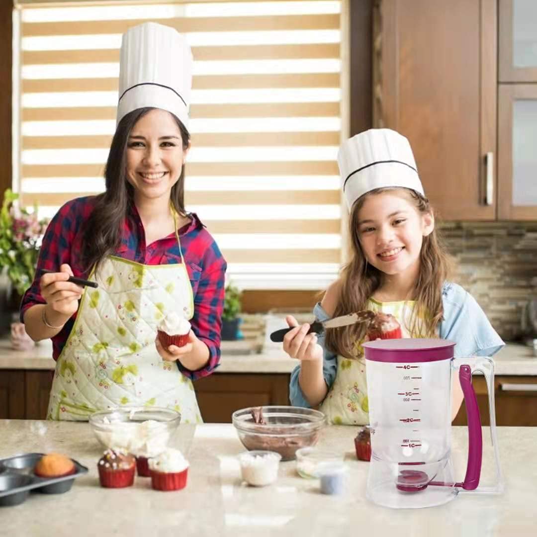 Yieobel Cupcake Batter Separator For Baking - Measuring Tool With Cream Separator Cups, Best Gift For Friends (Purple)