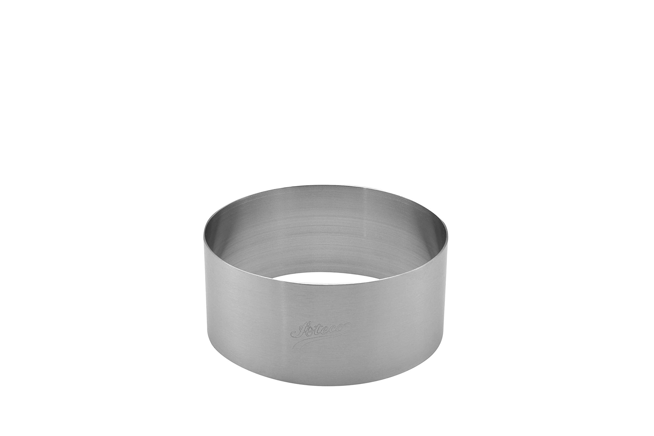 Ateco Round Cake Ring Dessert Mold, 1.75'' High X 4'' Diameter, Stainless Steel