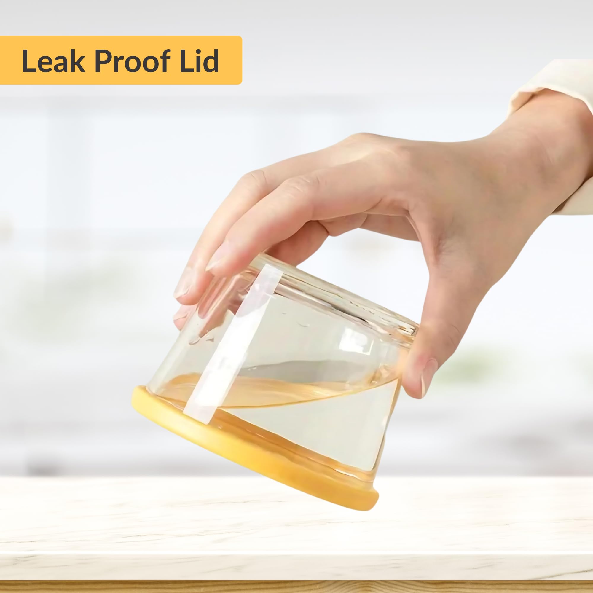 Homeessentials Glass Containers With Lid - 260Ml Leak-Proof Glass Sealed Jar With Lid|Food Grade Ideal For Kitchen,Refrigerator,