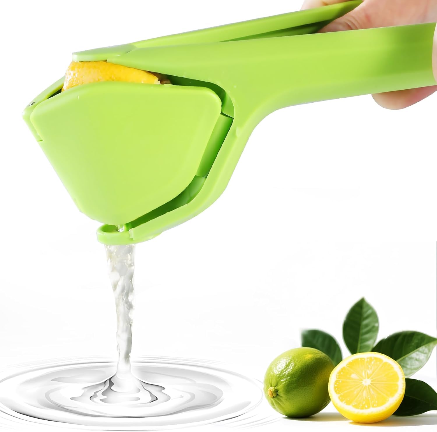 Ad Grow Handheld Citrus Squeezer Press  HeavyDuty Manual Lemon Juicer With Ergonomic TwoHanded Lever Grip  Seed & Pulp Free 