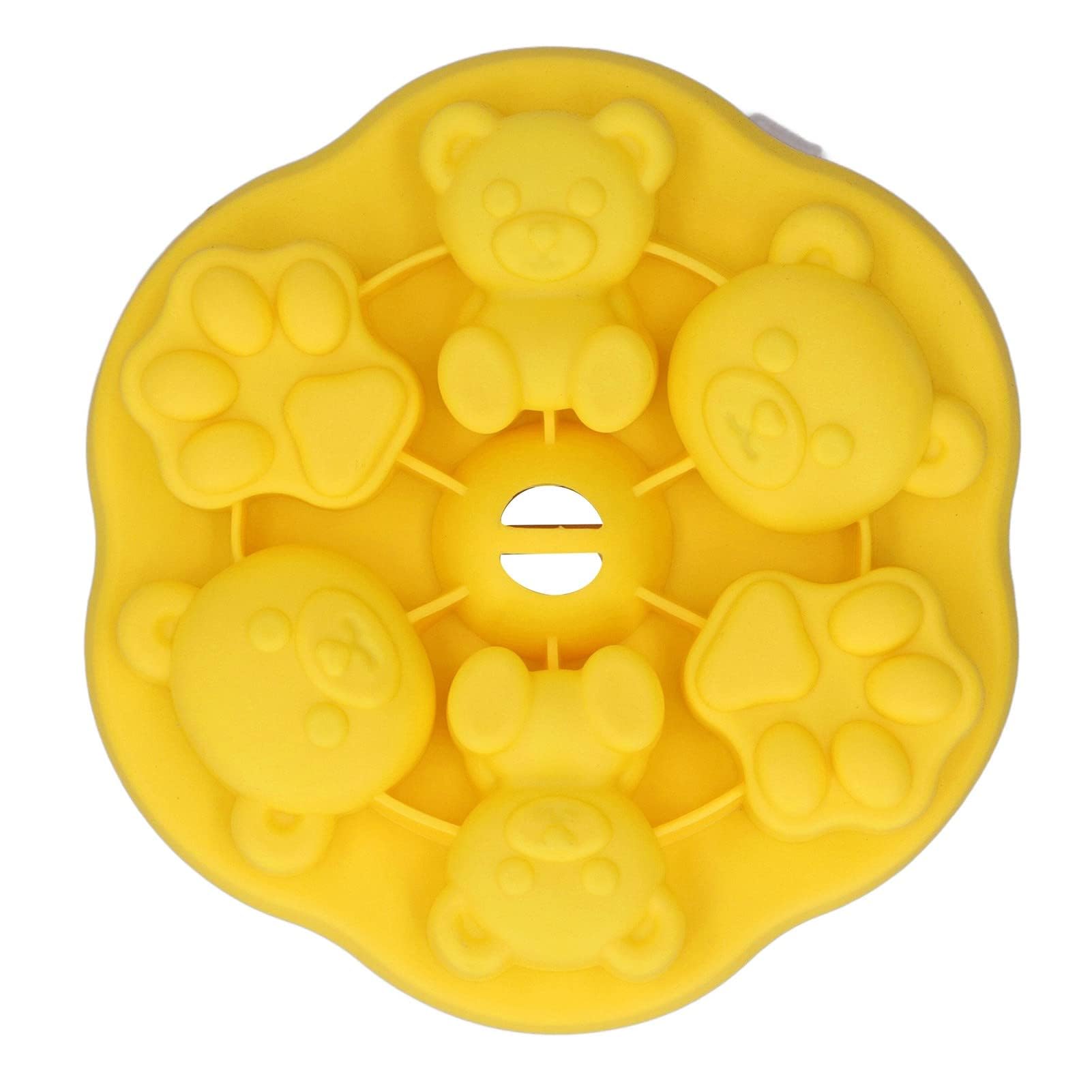 Mumusuki Mini Maker 8 Cavity Bear and Cat Ice Cube Tray, NonStick Silicone Chocolate Candy Mold for Jello Gummy Pudding Cake Ba