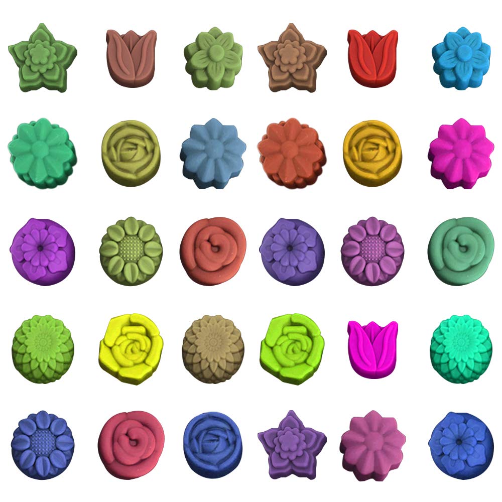 4 Pack Flower Shape Silicone Molds Chocolate Candy Mold, Danzix Silicone Mold For Wedding,Festival, Parties, Diy Enthusiasts-15