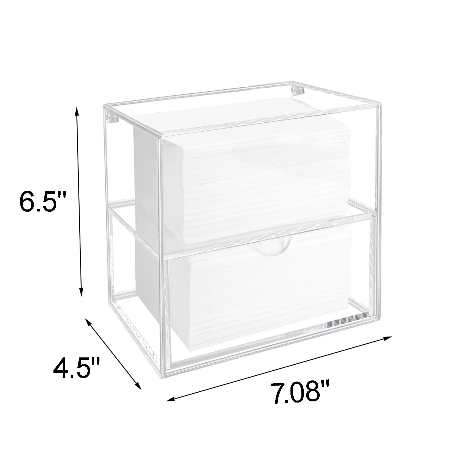 Watpot Dryer Sheet Holder Box, Acrylic Laundry Sheets Container, Dryer Sheets Storage Dispenser For Laundry Room