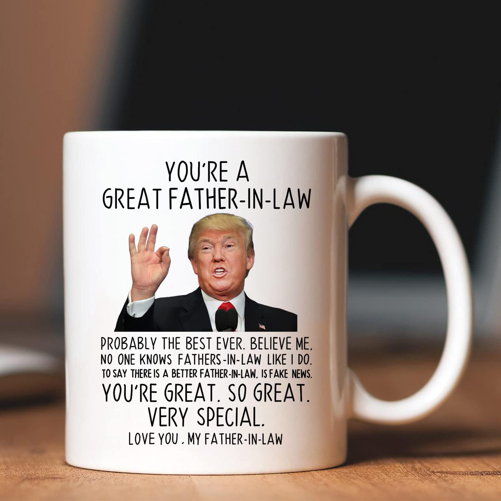 Aurahouse You 'Re A Great Father In Law 11 Oz Coffee Mug, Funny Christmas Gifts For Father-In-Law, Father-In-Law Birthday Gifts,