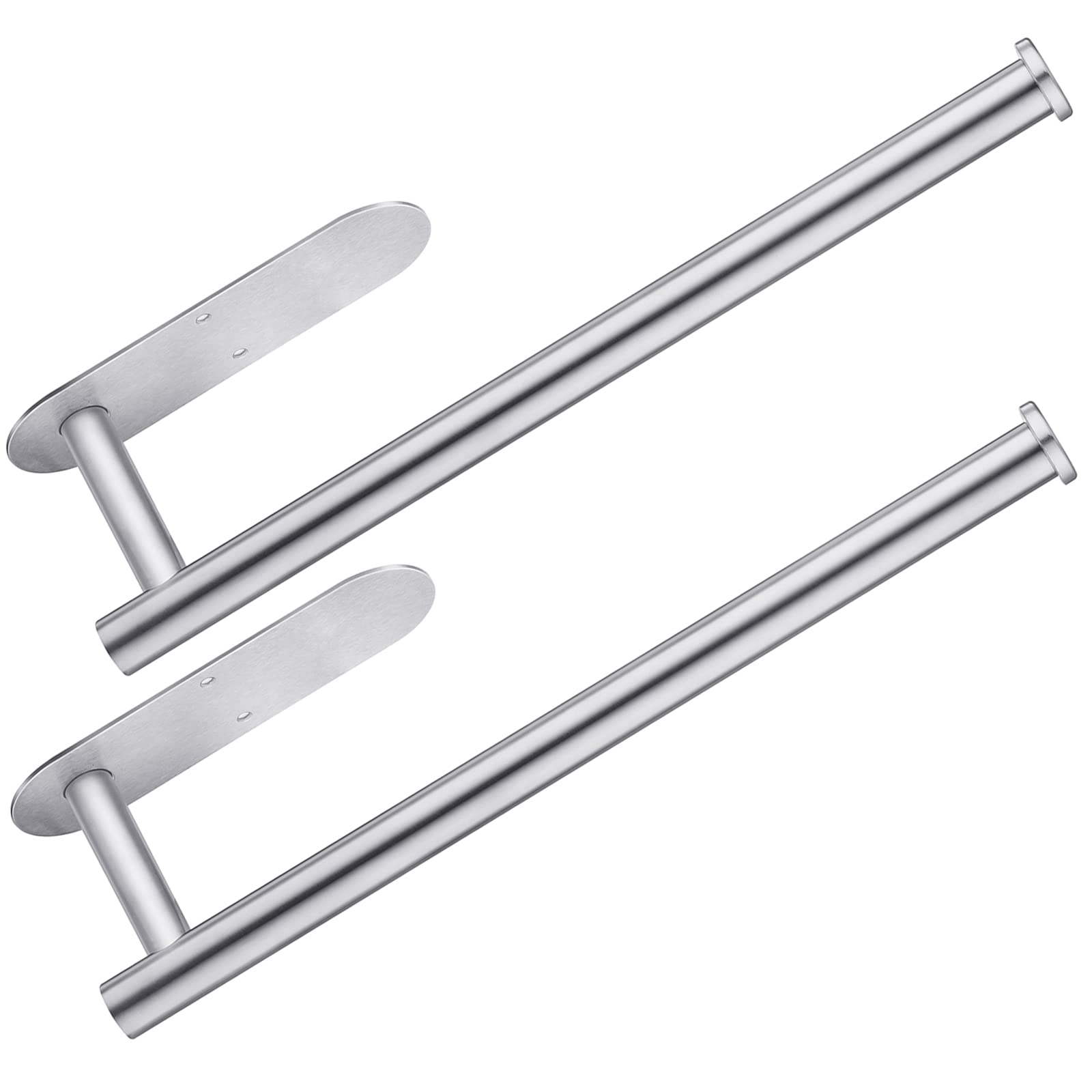 Cuxixa Paper Towel Holder Under Cabinet 2 Pack,Stainless Steel Paper Towel Holder Wall Mount For Kitchen, Bathroom, Rv, Paper To