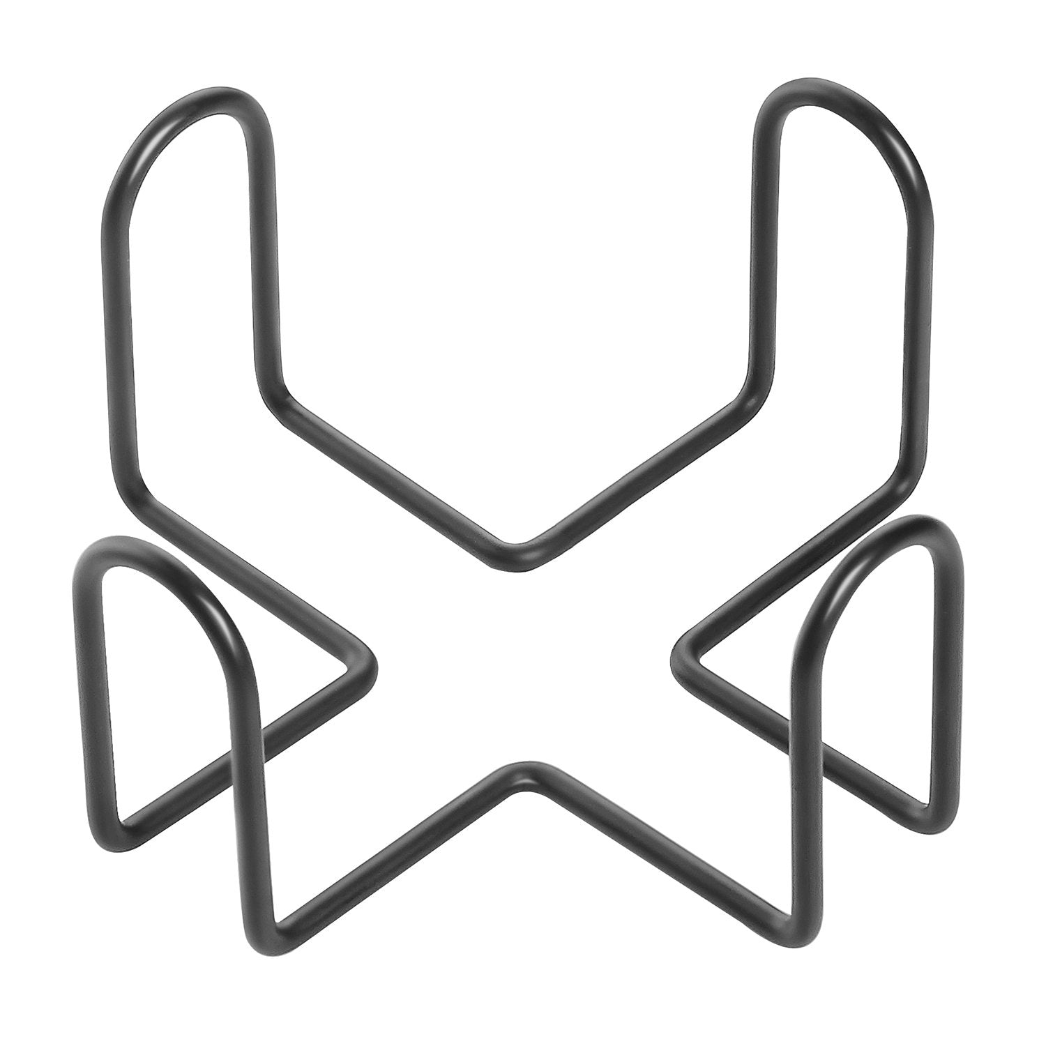 Lifver 4 Inches Minimalist Black Iron Metal Coasters Holder For Both Round And Square Coasters, Holds Multiple Sizes And Types,