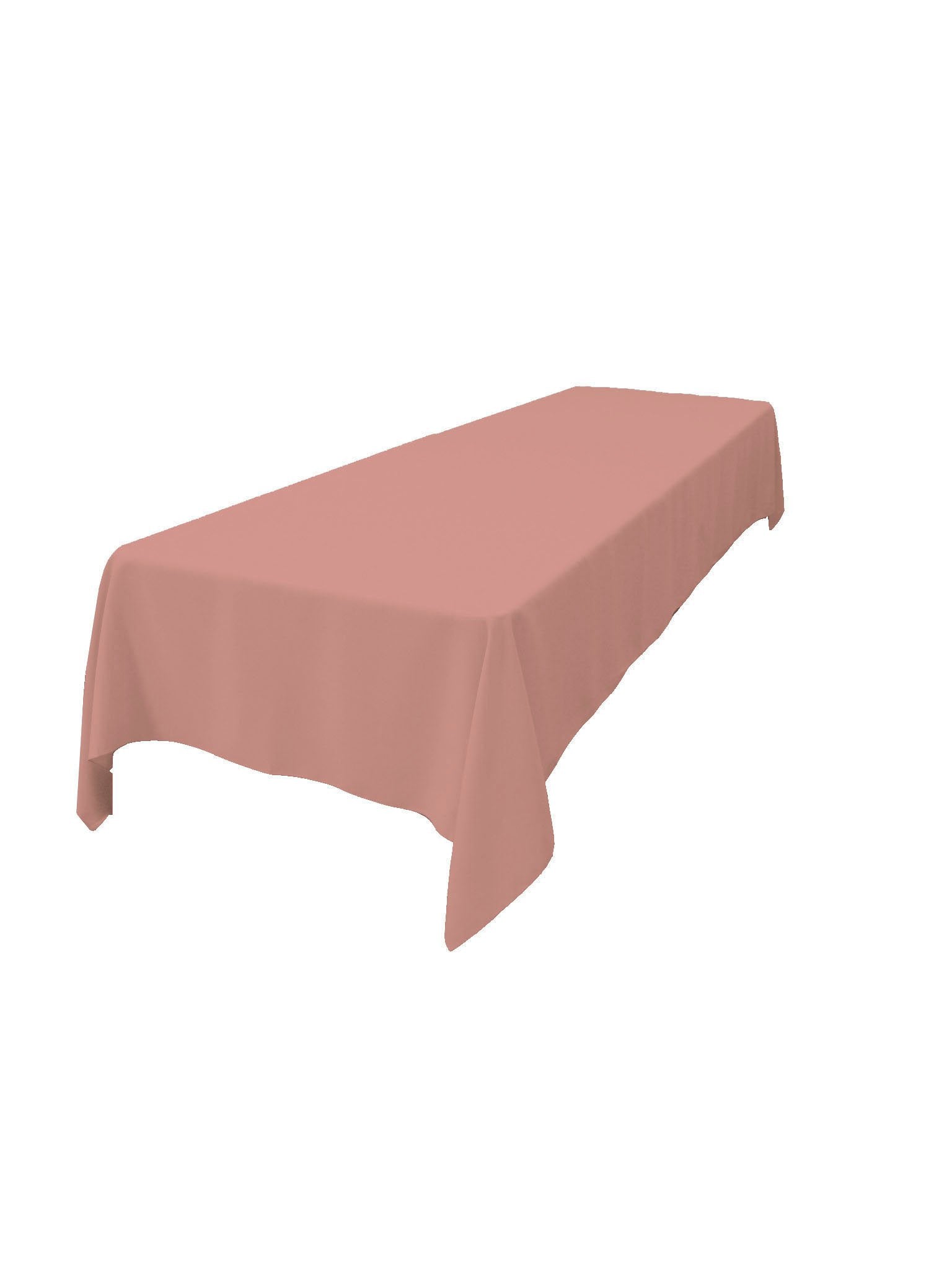 LA Linen Polyester Poplin 60 by 108-Inch Rectangular Tablecloth  Dusty Rose