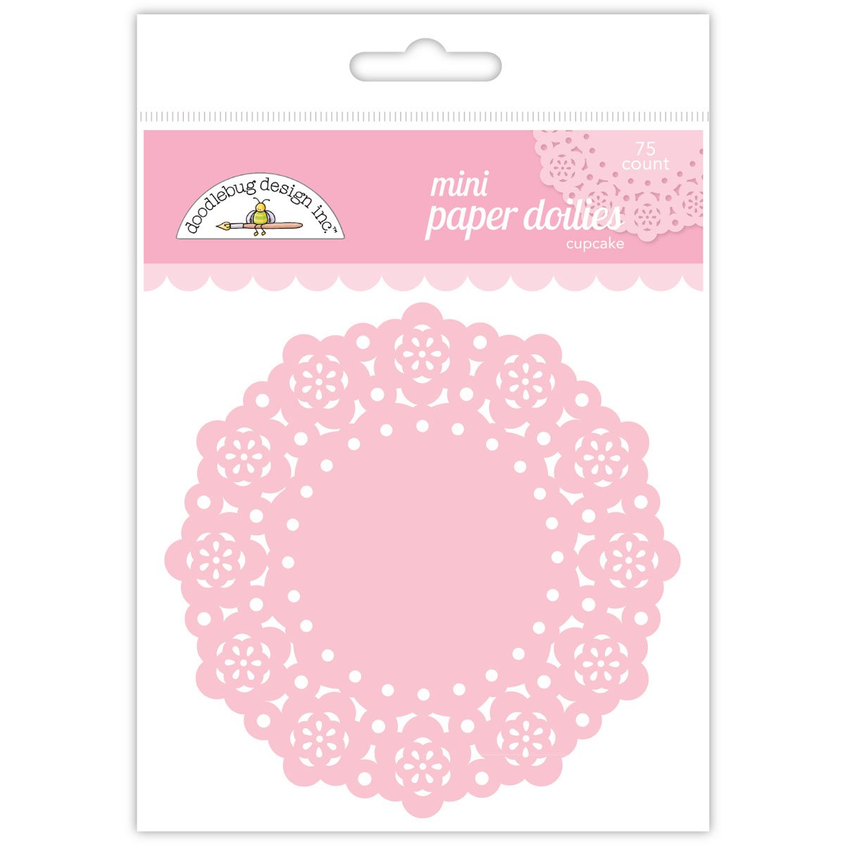 Doodlebug Mini Doilies 3 75/Pkg, Cupcake