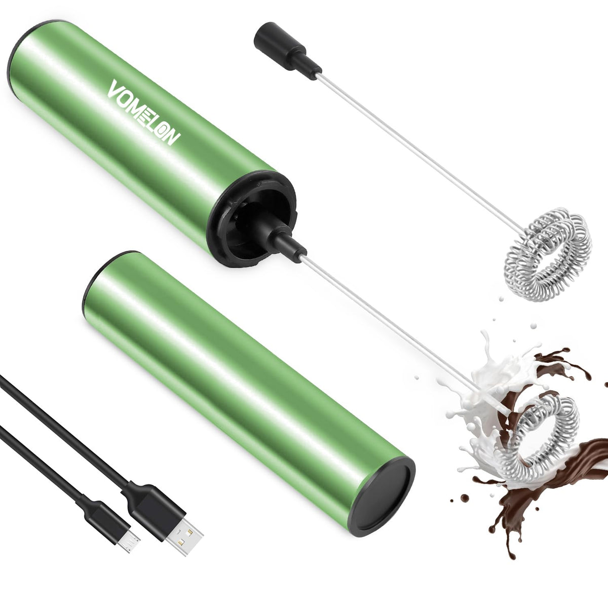 Rechargeable Milk Frother, Electric Coffee Foamer, Handheld Drink Mixer For Latte, Cappuccino, Coffee, Eggs, Hot Chocolate, Prot