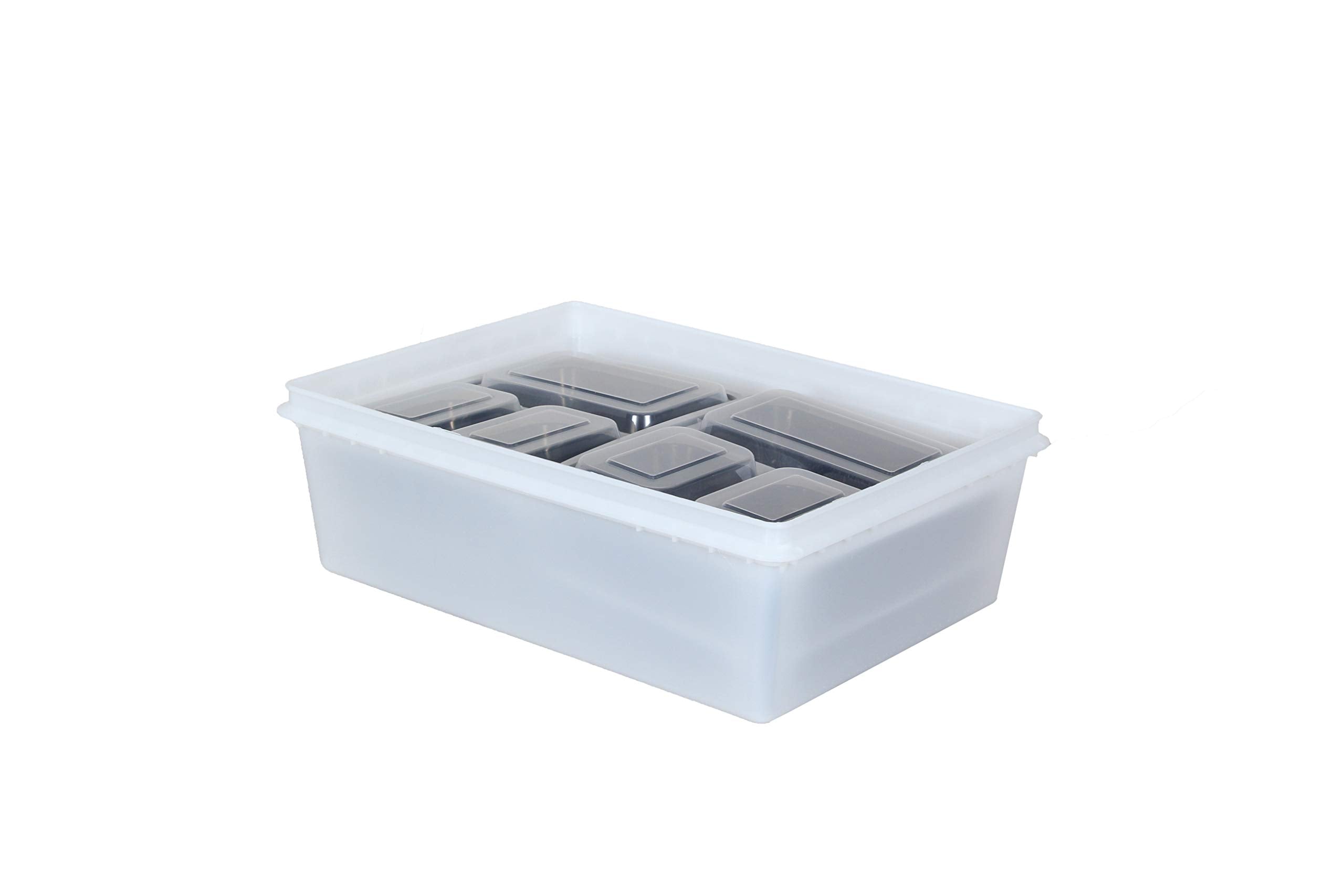 Fish Tubs/Food Storage Bins 25Lb 11.5'' X 15.5'' X 5'', Pack Of 20- Deep Container Bases Only