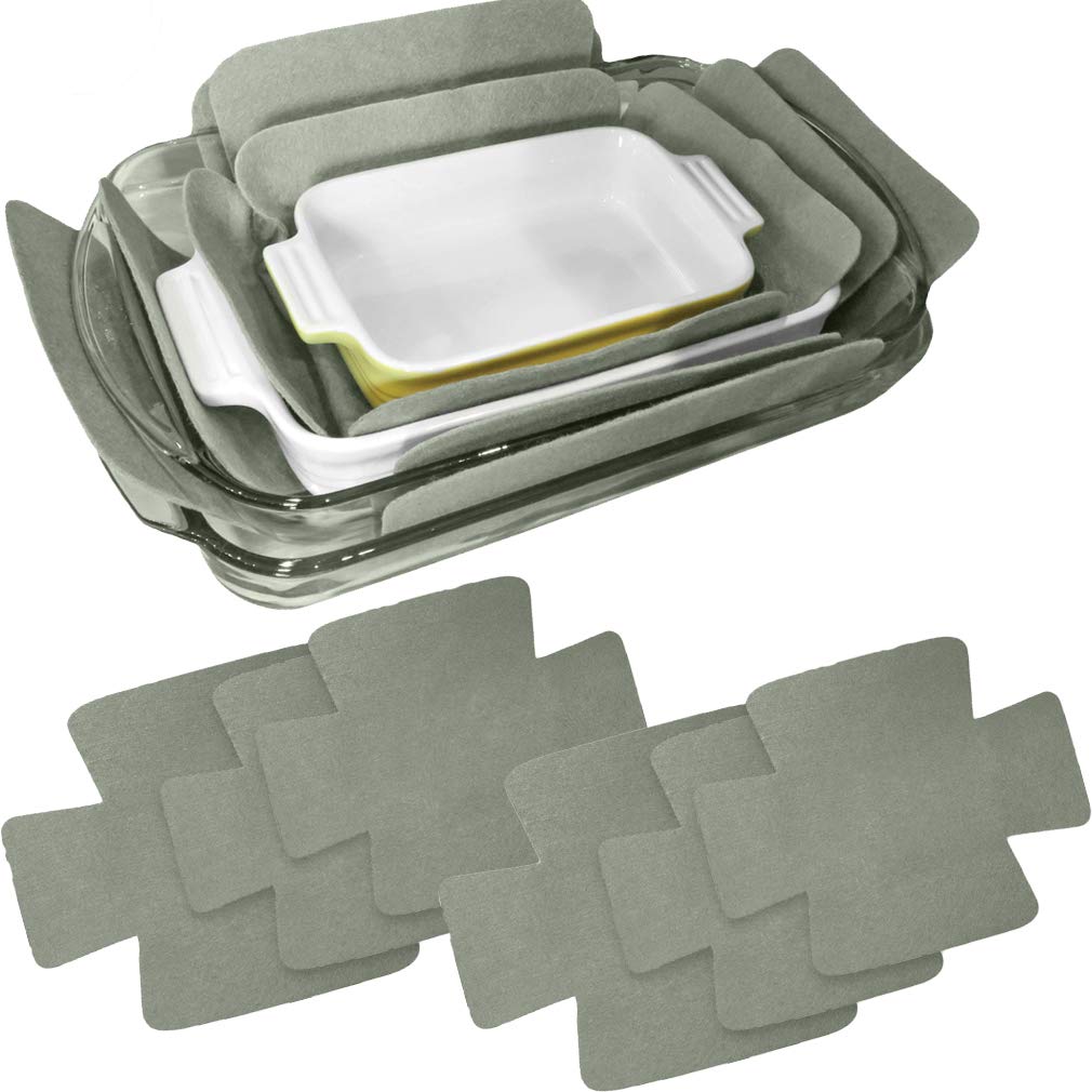 6 Pack - Evelots Bakeware Pan/Dish Scratch Protector-Large Sizes-Thick Felt
