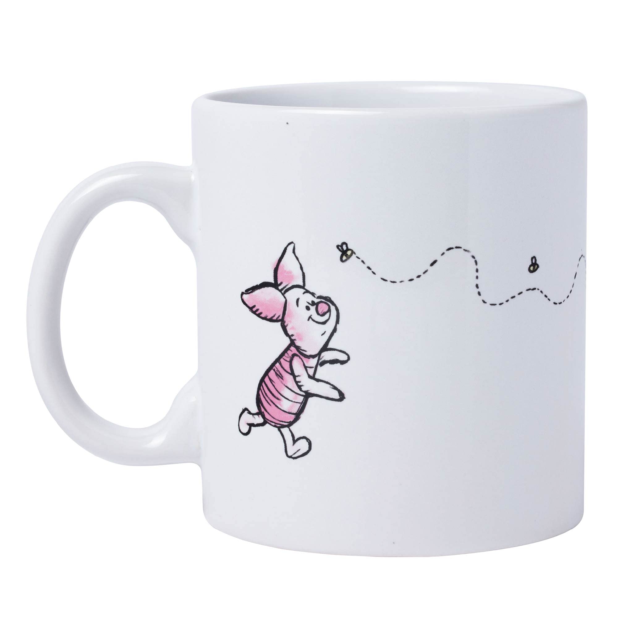 Silver Buffalo Disney Winnie the Pooh But First Hunny Piglet Ceramic Coffee Mug, 20 Ounces