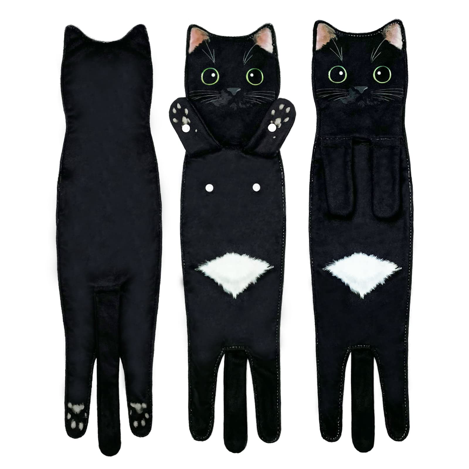 Hawgiman Hand Towels For Bathroom Kitchen,Cute Cat Quick-Dry Hanging Hand Towels Decorative For Bathroom Face Towels,Funny Gifts