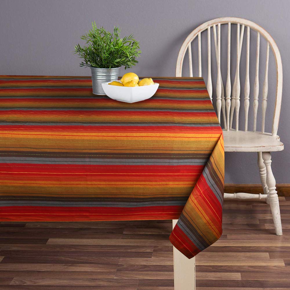 Urban Villa Tablecloth Cuisine Stripes Table Cloth Tabletop Cover Kitchen Dining Tablecloth 100% Cotton Great Parties Wedding Ho