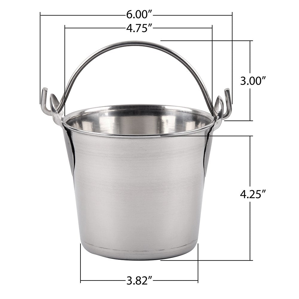 Lindy's Stainless Steel Pail  1-Quart  Silver