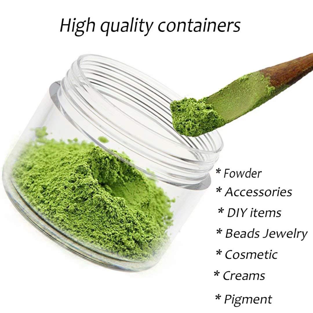 Zejia 5 Gram Sample Containers With Lids, Mini Makeup Containers, Empty Plastic Travel Cosmetic Containers With Labels(50 Count,