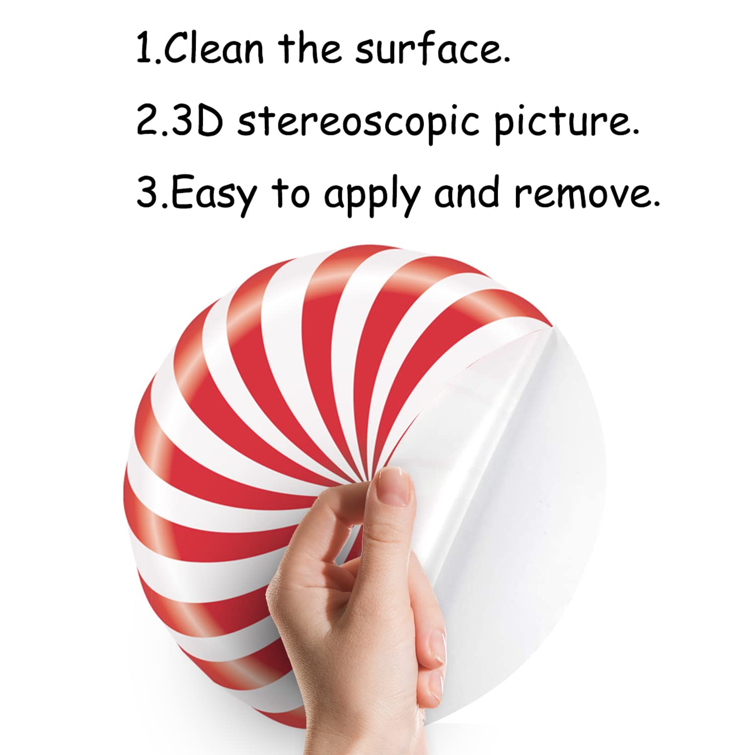 Christmas Decorations - Christmas Wall Stickers Christmas Floor Decals Peppermint Candy Cane Gingerbread Man Stickers Decor 59 P