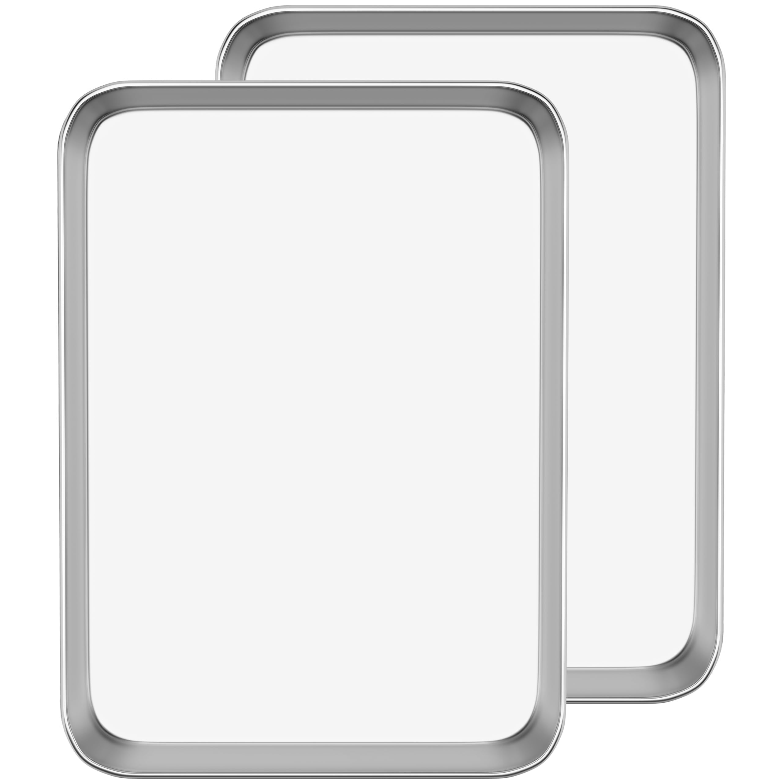 Baking Sheet Cookie Sheet Set Of 2, Umite Chef Stainless Steel Baking Pans Tray Professional 12 Inch, Non Toxic & Healthy, Mirro