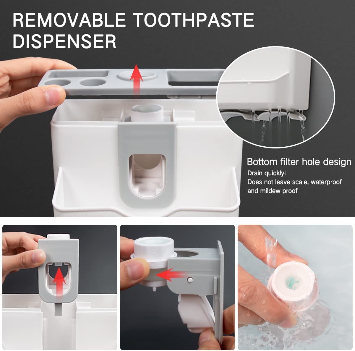 Tyzag Plastic Tooth Brush Holders For Bathroom, Toothbrush Holders, Toothbrush Holders For Bathroom Wall Mounted, Bathroom Racks