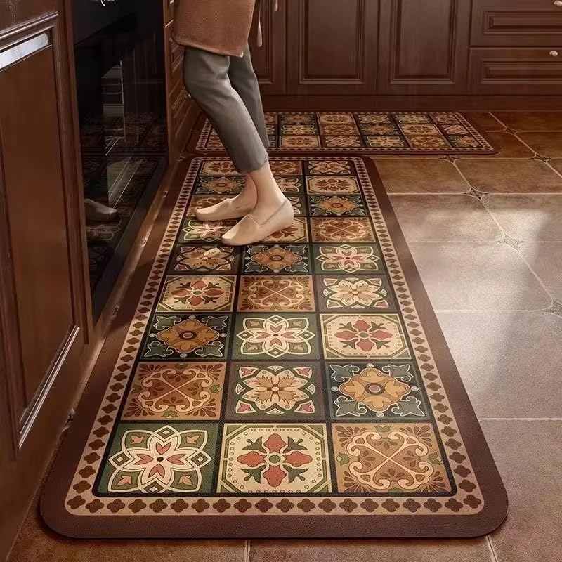 Dravizon Kitchen Mats, Waterproof Memory Foam Kitchen Rugs, Standing Desk Mat Floor Mats, Comfort Runner Rug Carpets For Kitchen