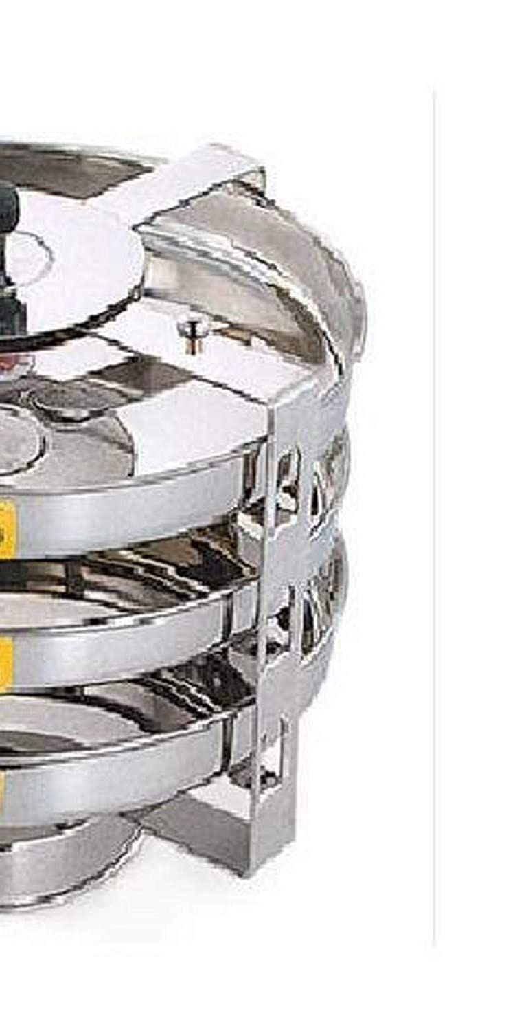 Tabakh DC-103 3-Plate Stainless Steel Dhokla Stand  Small  Silver
