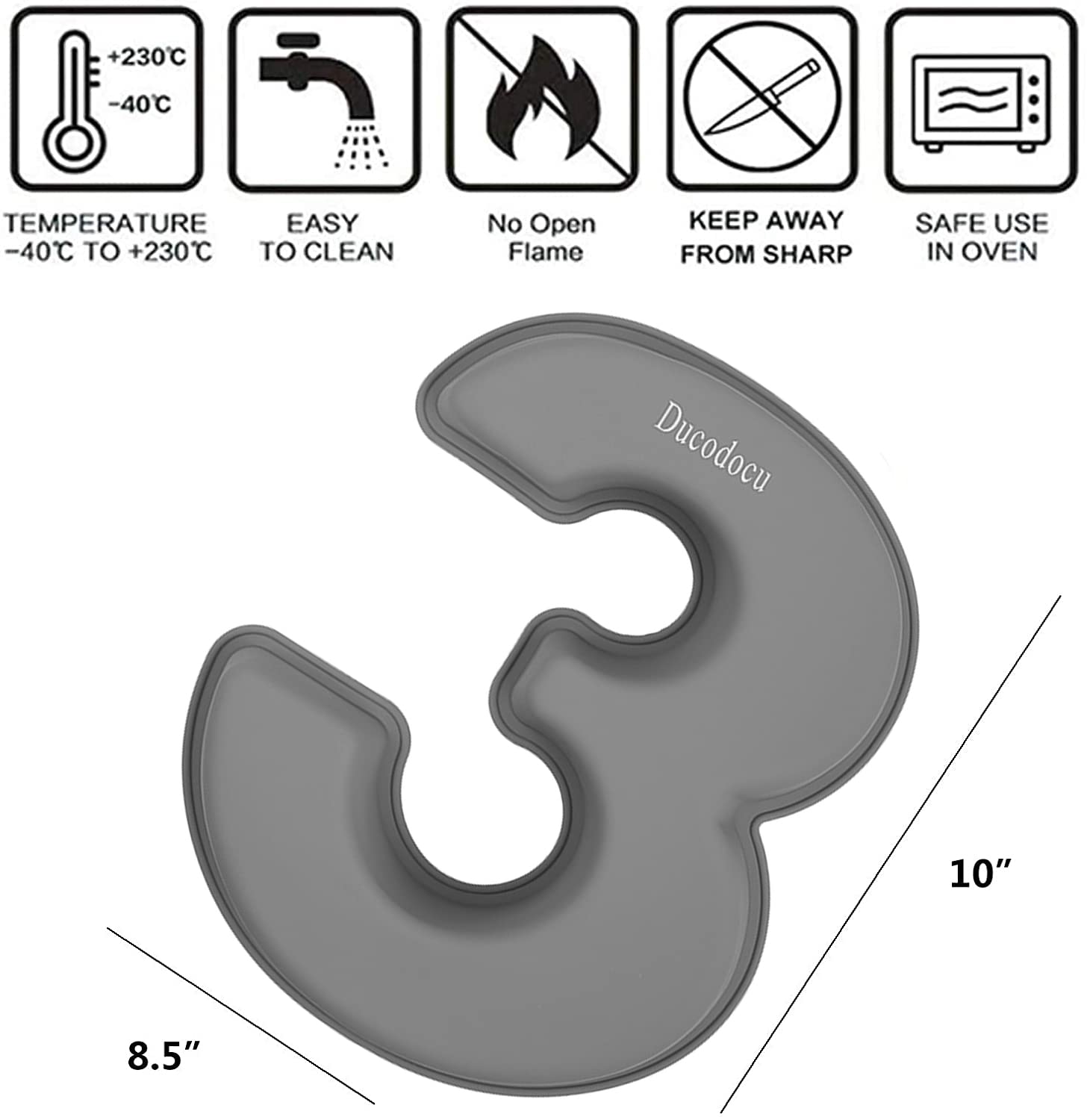 Ducodocu Silicone Number Cake Pan Large 3D Number Cake Mold Baking Forms Novel Cake Tins Diy Baking Mold For 13/31Th Birthday We