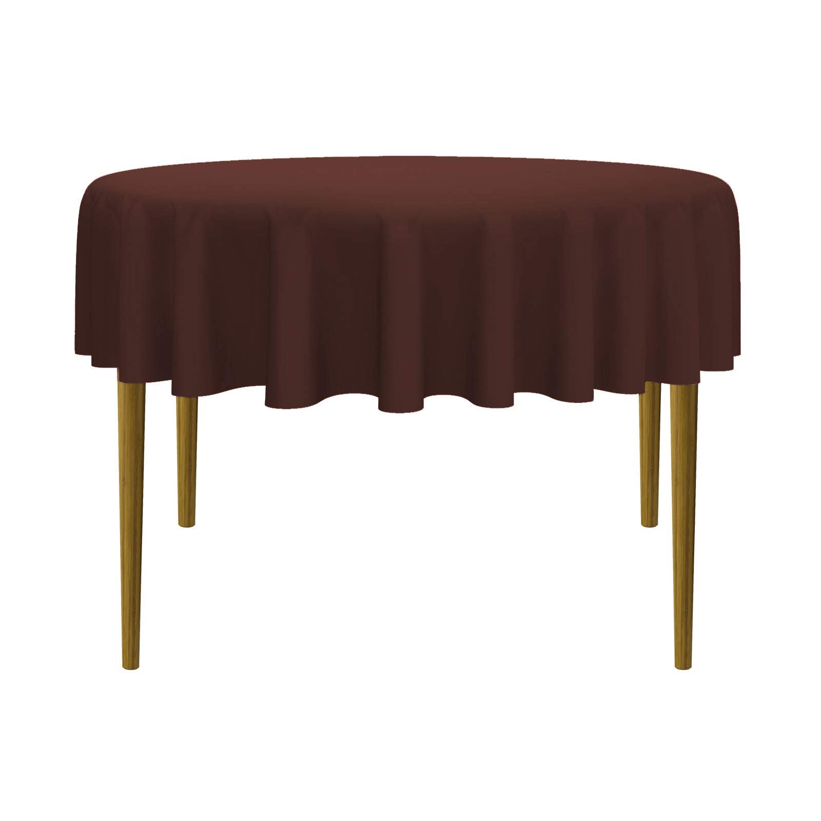 Lann'S Linens - 70 Round Premium Tablecloth For Wedding/Banquet/Restaurant - Polyester Fabric Table Cloth - Chocolate Brown