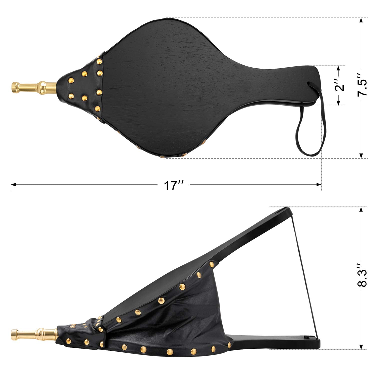 Amagabeli Fireplace Bellows 17''X 7.5'' Large Wood Air Blower Cast Nozzle For Outdoor Camping Bbq Grill Chimney Hand Bellow Pump