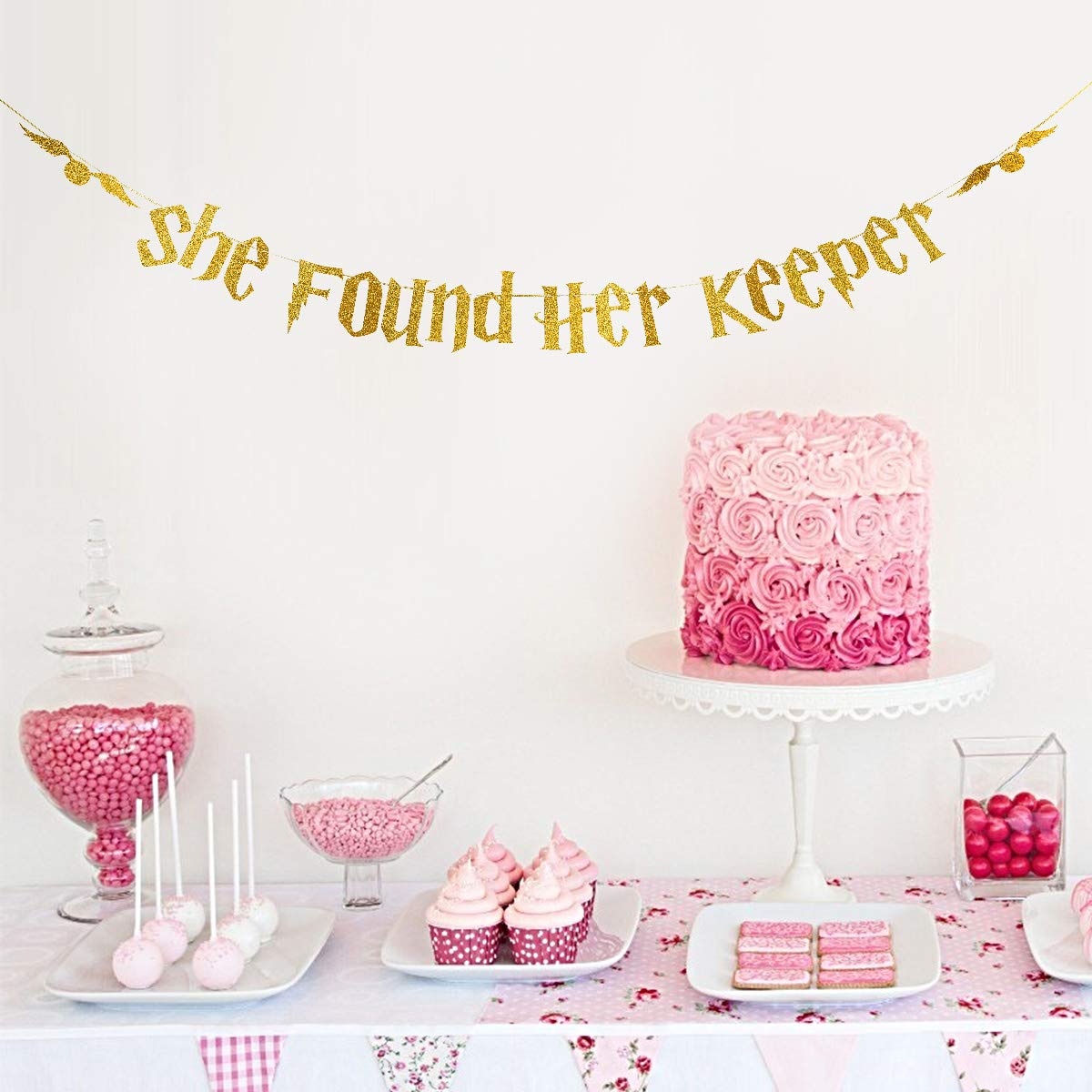 Gold Glitter Bachelorette Party Banner Decorations - Bridal Shower Hen Party Decorations Supplies, Wedding Party Decoration, Gol