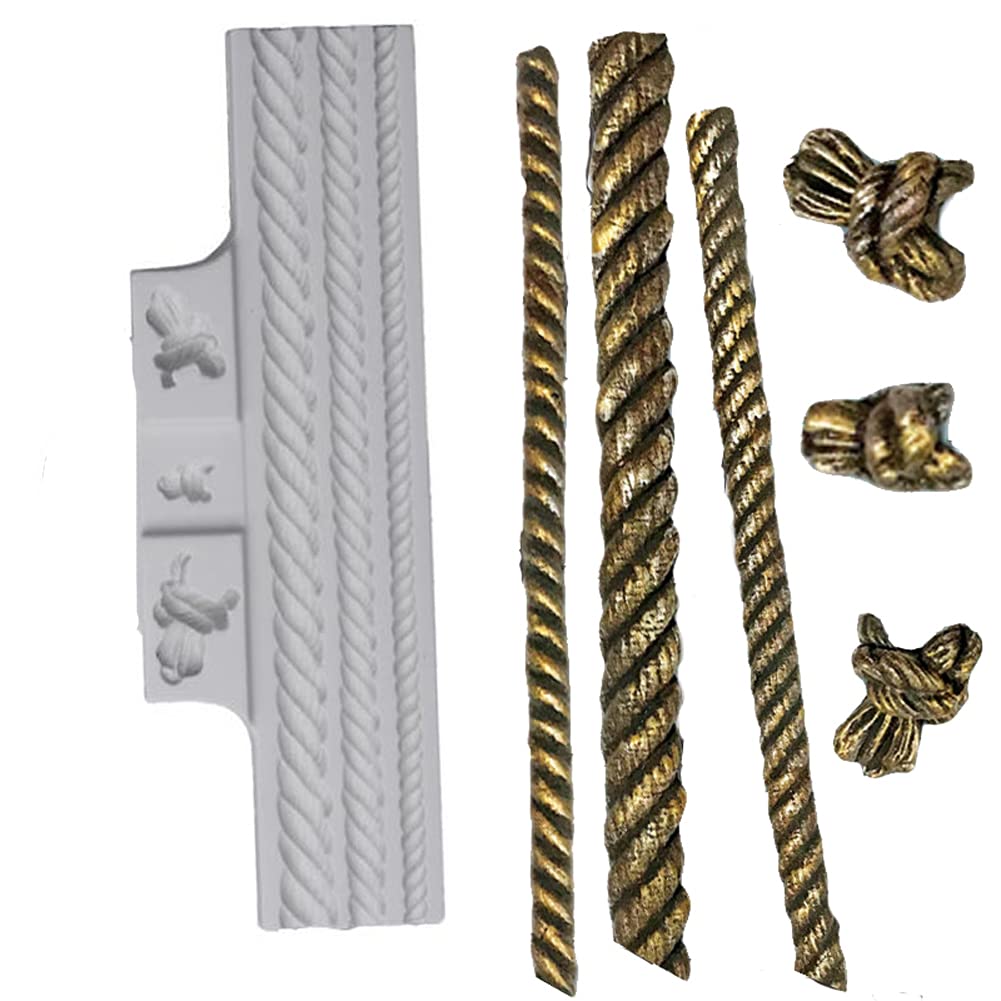 Ropes And Knots Silicone Mold For Fondant Cake Decorating Cupcakes Sugarcraft Cookies Candies Cards And Clay Diy Baking Tools