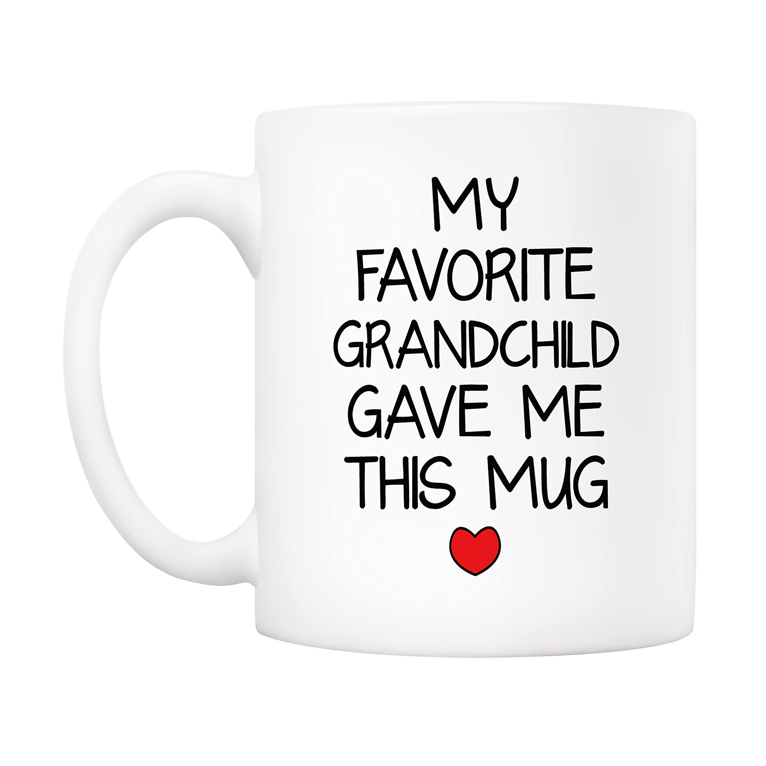 5Aup My Favorite Grandchild Gave Me This Mug Christmas Gifts  Grandpa Grandma Cup from Grandkids  Granddaughter  Grandson - Gift for Grandparents  Men  Women 11 Oz
