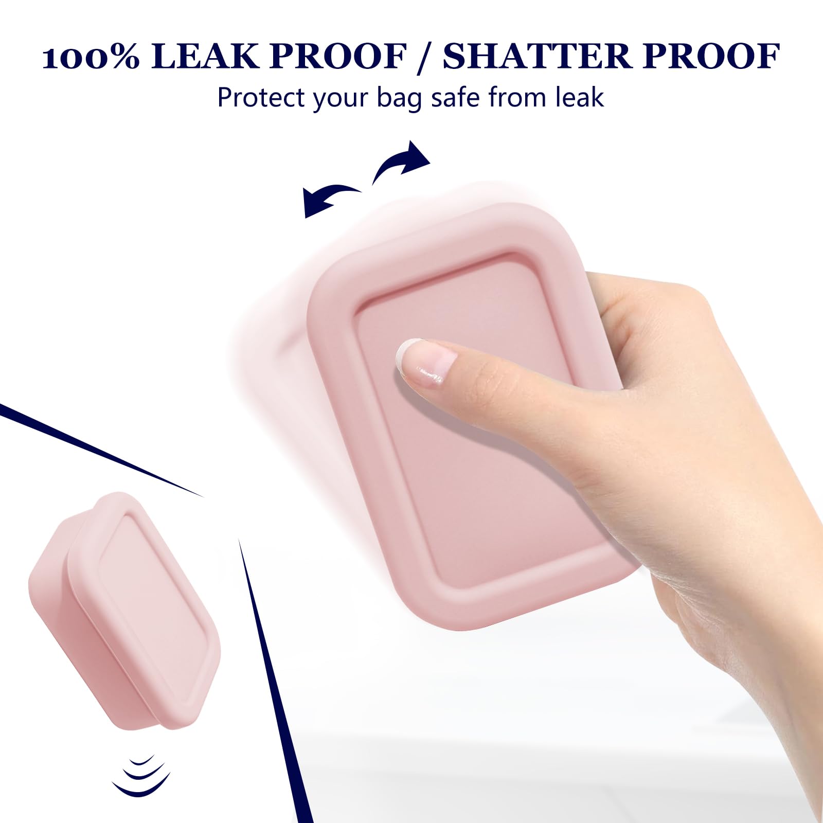 Leak Proof Silicone Traveling Soap Case With Draining Layer, Travel Size Toiletry, Portable Soap Container For One Regular Bar S