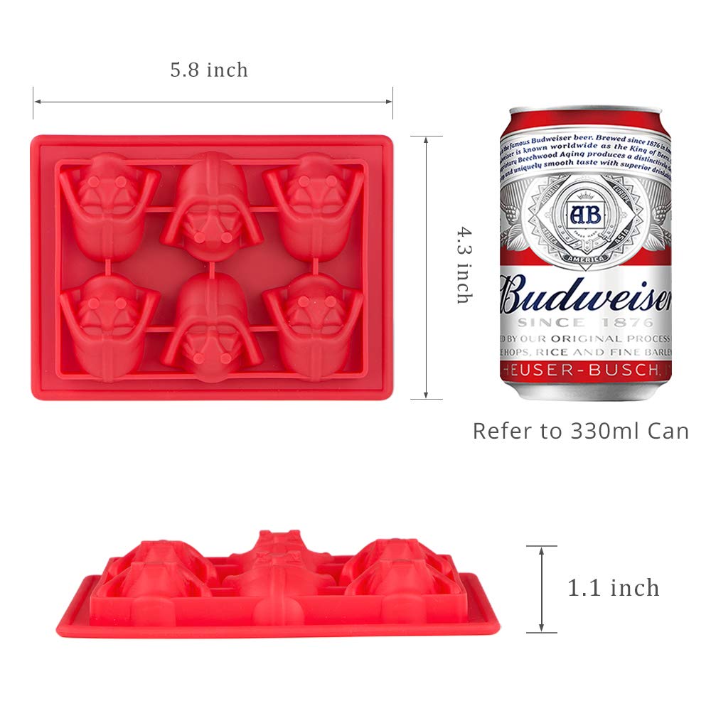 Kamehame Silicone Chocolate Candy Molds For Star Wars Fans, Darth Vader And R2-D2 Mold For Jello,Cake Decoration, Caryon, Puddin