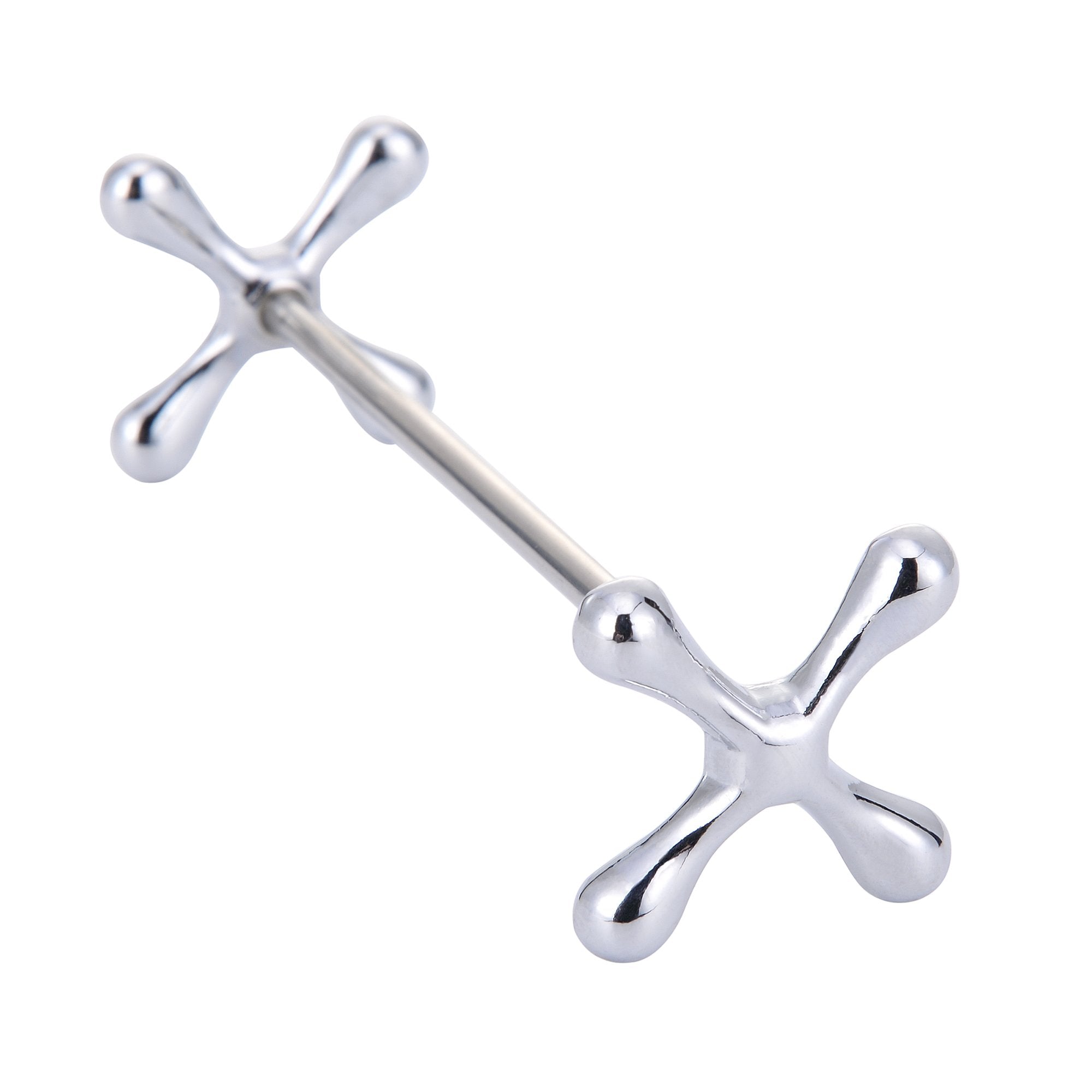 Chezmax Silver Zinc Alloy Flower Chopsticks Rest Spoons Stand Forks Knifes Holder Pack Of 5