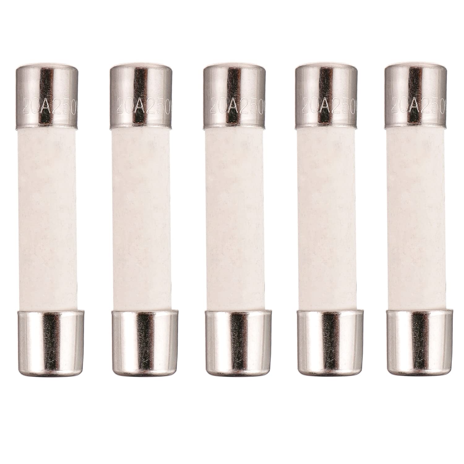 Bojack Microwave Fuse 20A Ceramic Fuse 20 Amp 250V Slow-Blow Compatible And Universal Replacement For Wb27X10388 And Other Micro