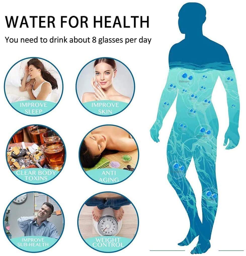 Hydrogen Water Bottle  Portable Hydrogen Water Ionizer Machine  Hydrogen Water Generator  Hydrogen Rich Water Glass Health Cup for Home Travel