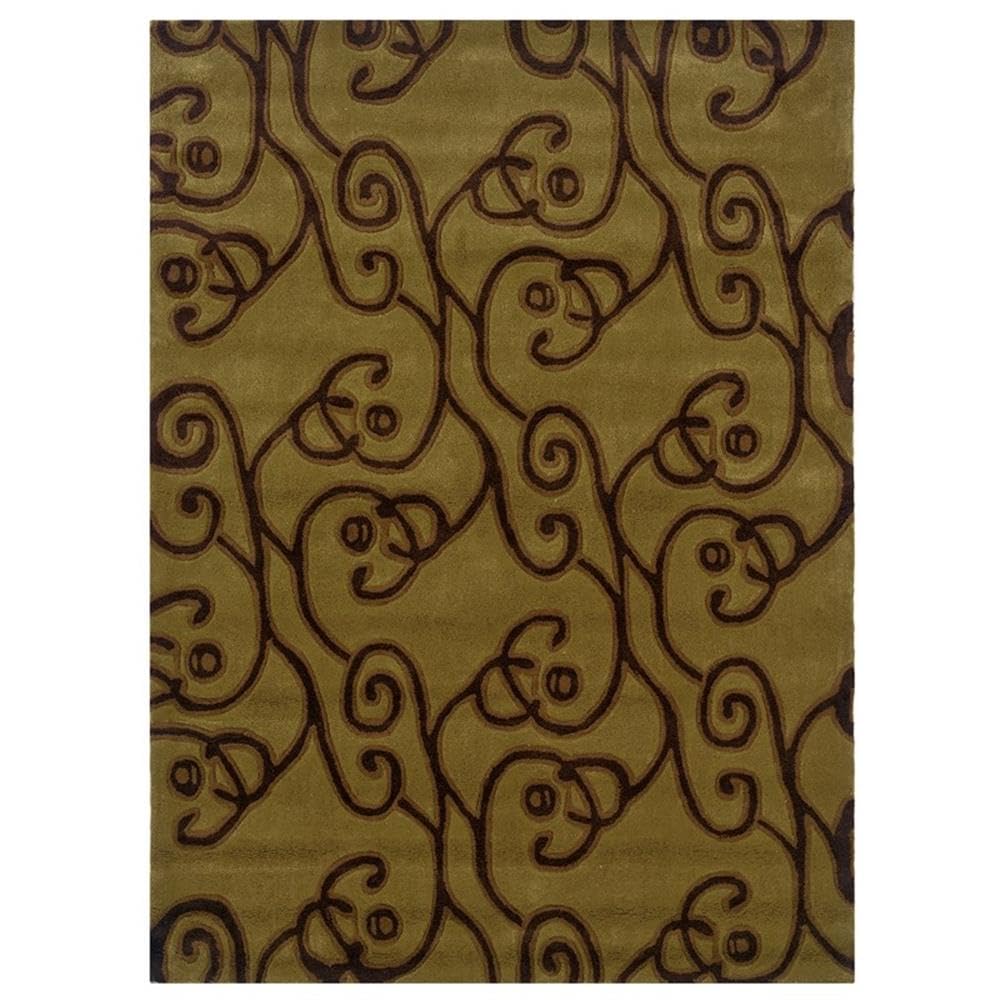 Trio Milard Green & Brown 5x7, Rug
