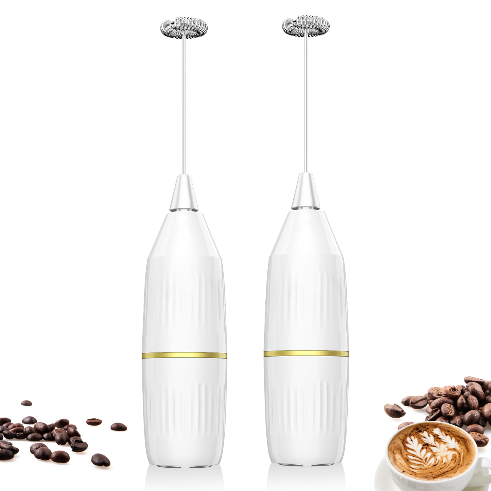 2 Pack Milk Frother, Mini Milk Frother Handheld,Drink Mixer Handheld For Coffee Bar Accessories, Latte, Cappuccino, Frappe, Matc