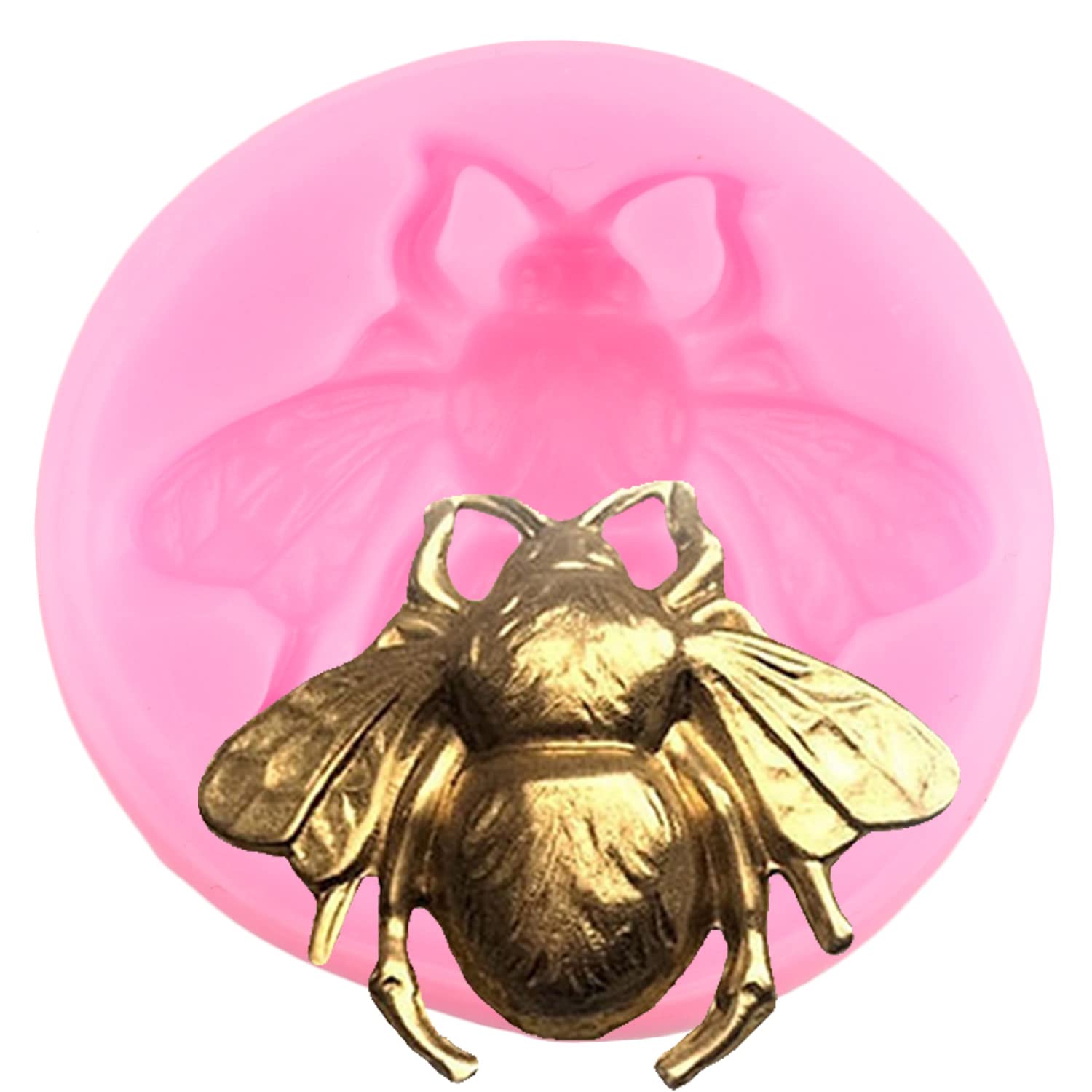 Mujiang Bumble Bee Silicone Fondant Molds For Cupcake Topper Cake Decorating Candy Chocolate Baking Set Of 4