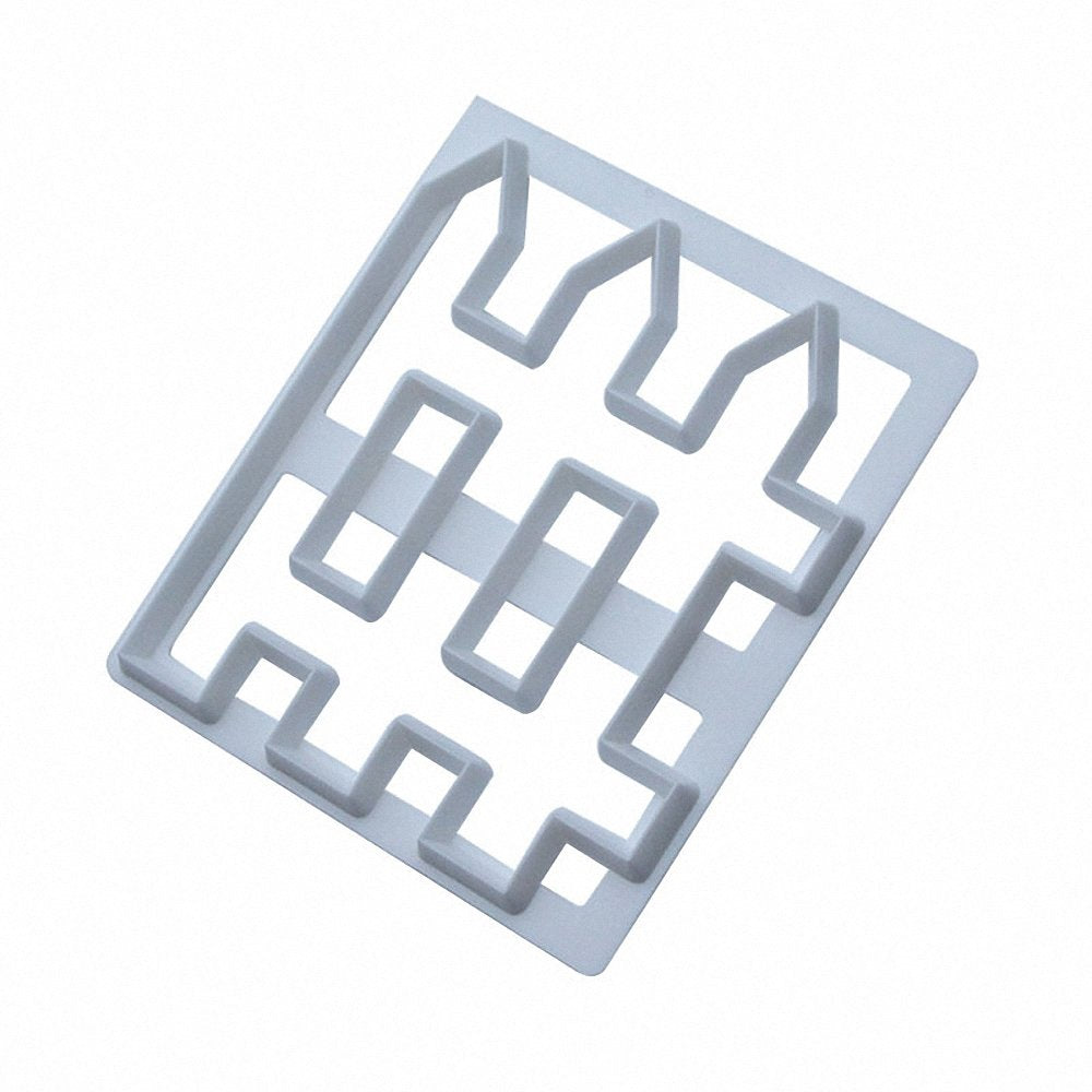 Moldfun 2Pcs Wood Fence Cookie Cutter Plastic Mold For Fondant, Gum Paste, Polymer Clay, Cake Border Decorating