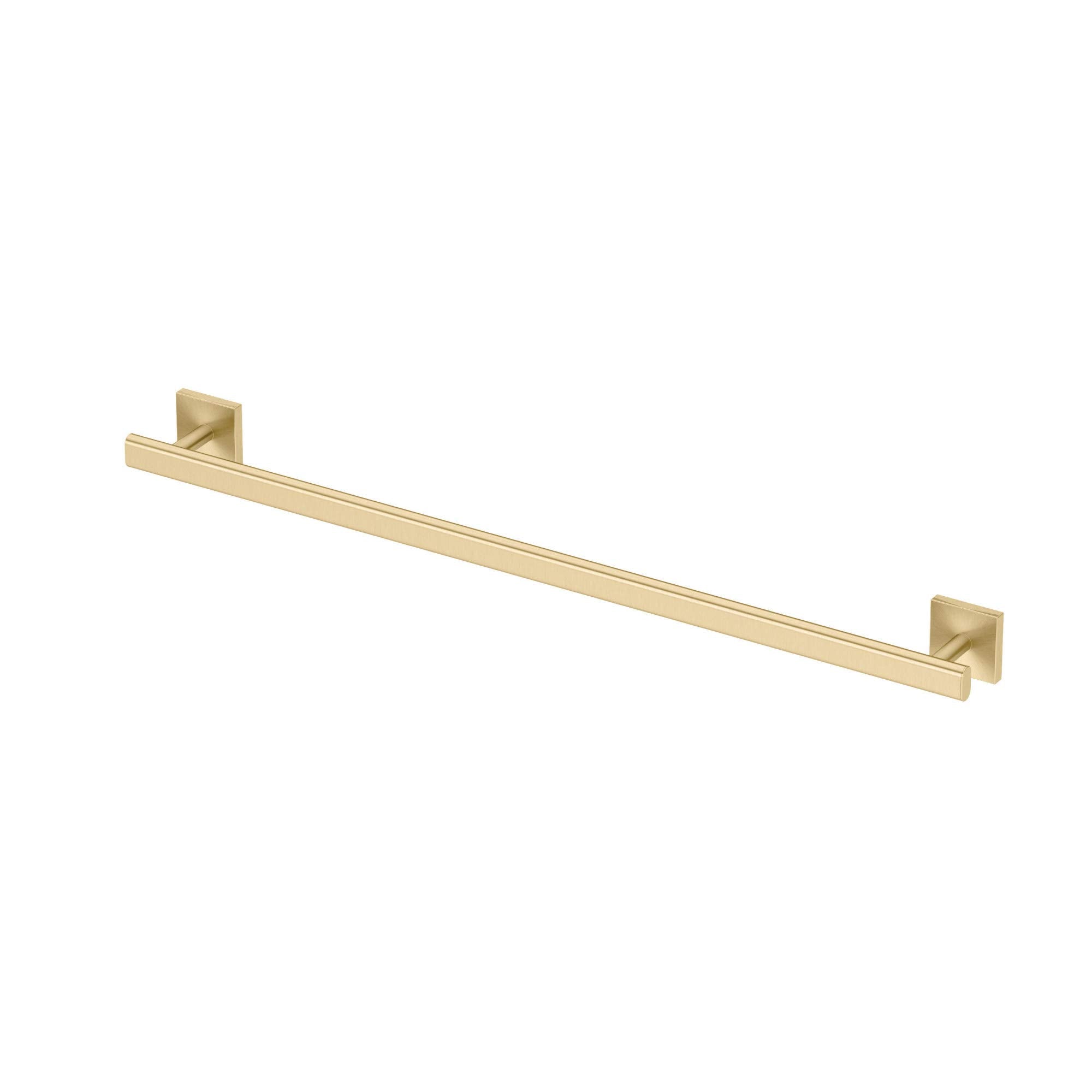 Gatco 4060 Elevate 24'' Towel Bar, Brushed Brass/Wall Mounted 24 Inch Towel Holder For Bathroom